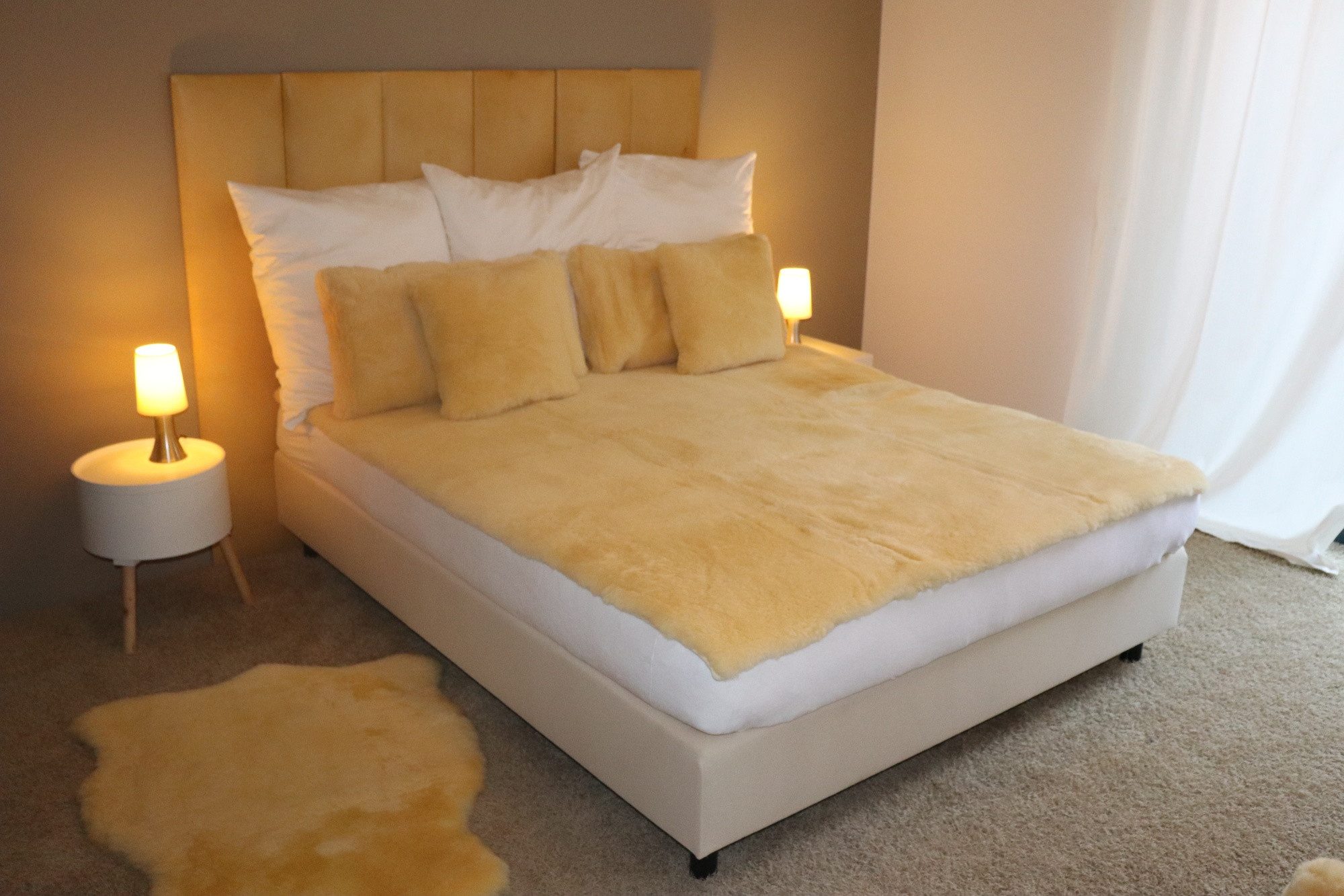 Matratzenauflage Unterbett Lammfell Medizin eingefasst Kaiser günstig online kaufen