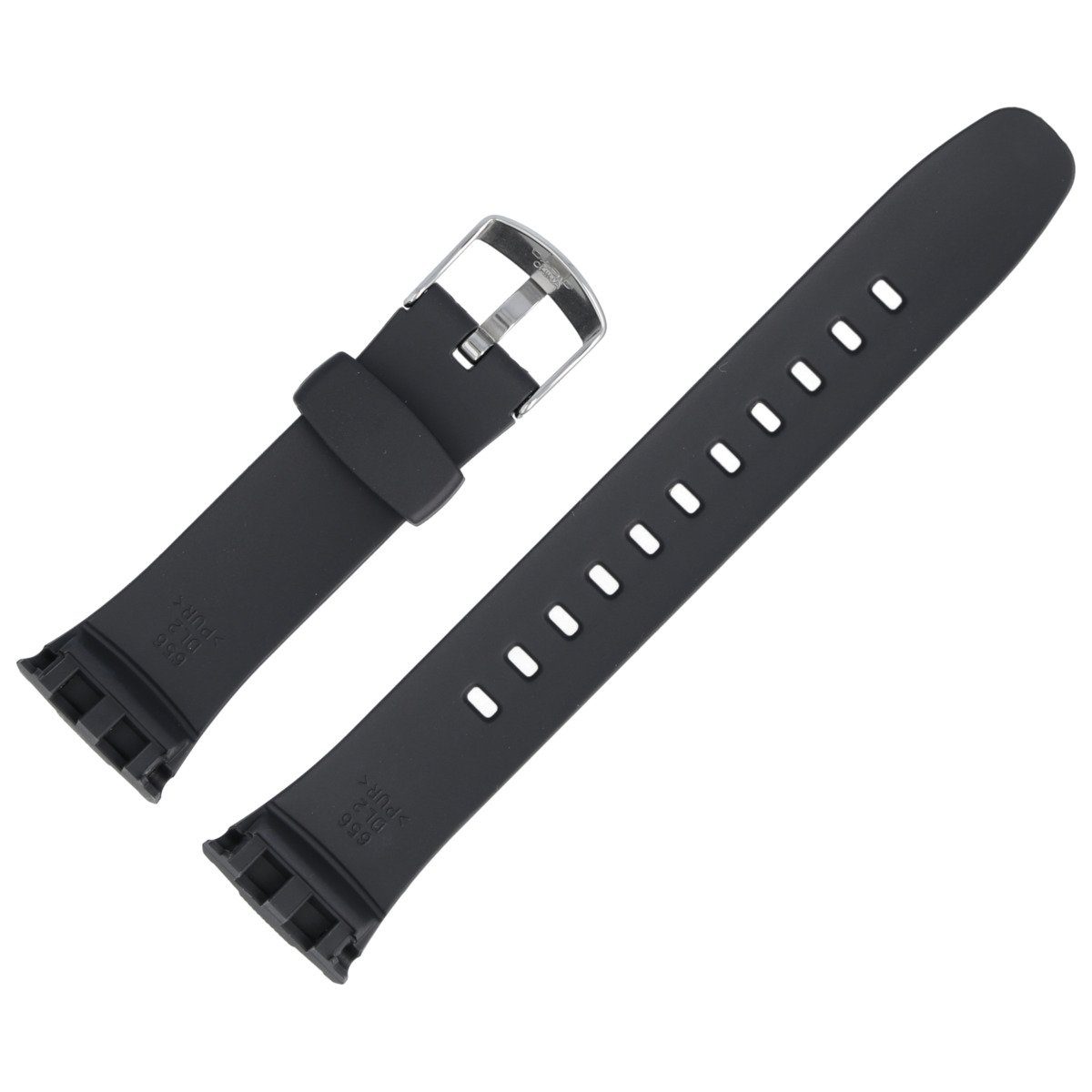 CASIO Uhrenarmband 23mm Kunststoff Schwarz WVA-470