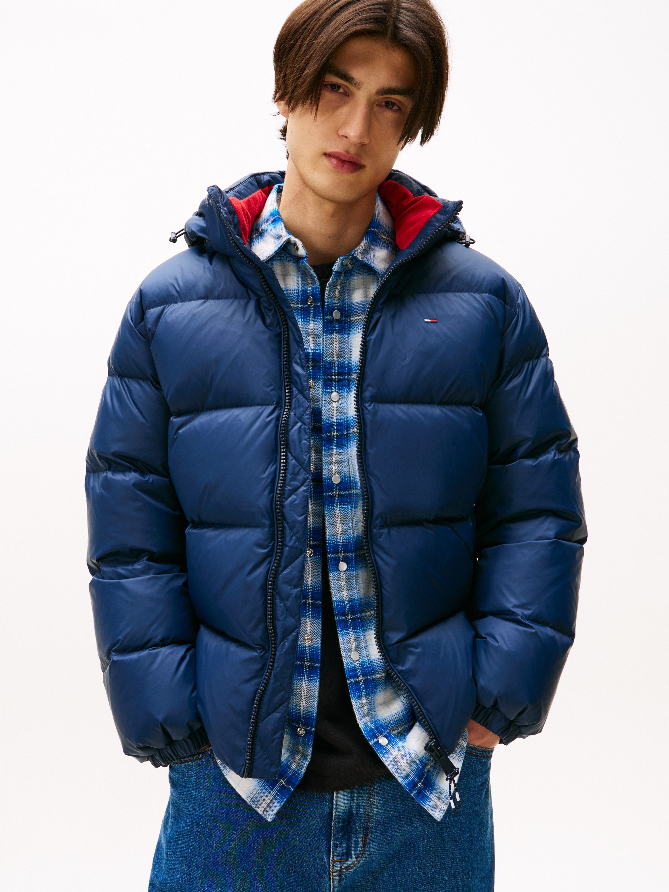 Tommy Jeans Steppjacke TJM ESSENTIAL DOWN JACKET EXT Winterjacke Outdoorjacke Gefüttert 2 in 1 Jacke abnehmbare Kapuze