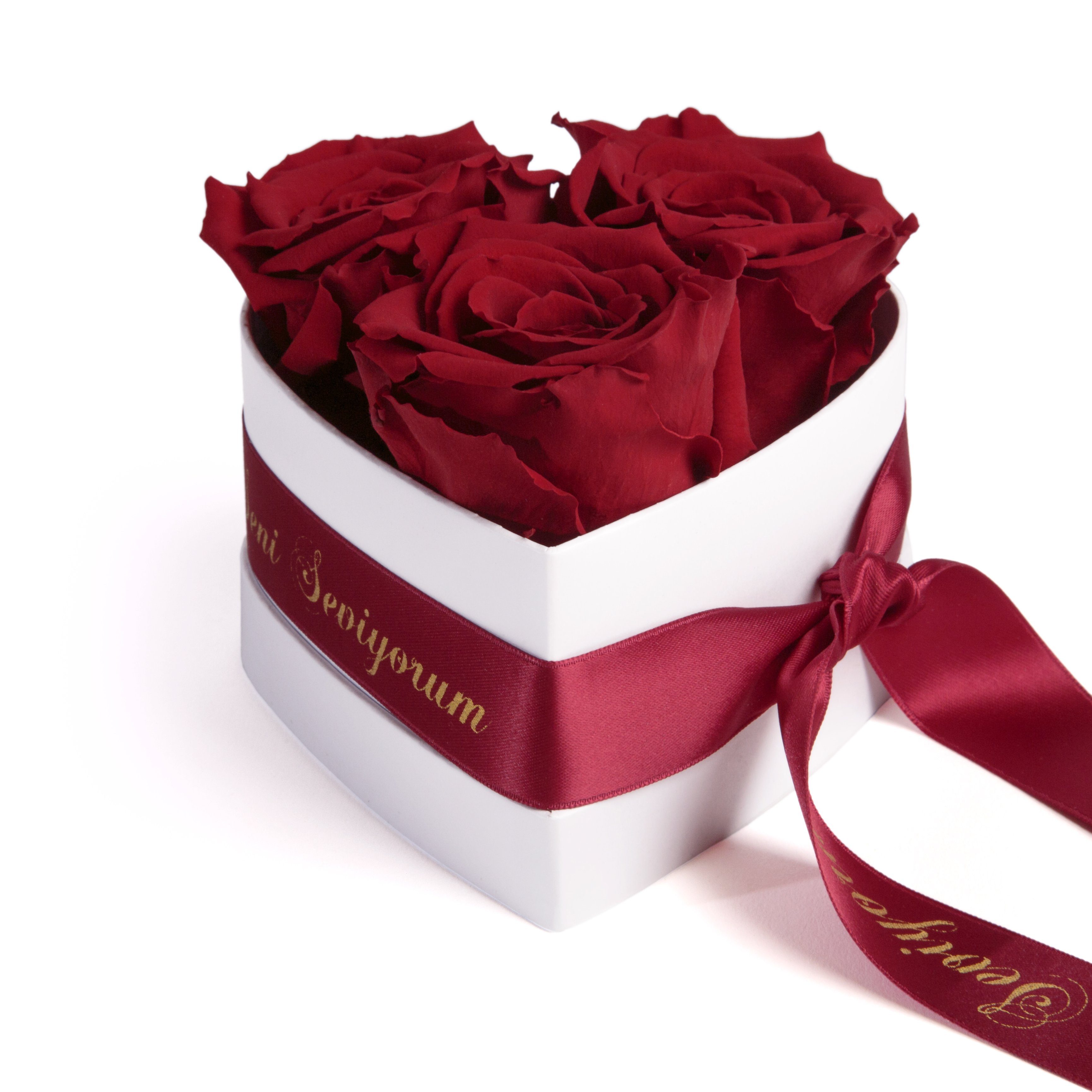 Kunstblume Seni Seviyorum Infinity Rosenbox Herz günstig online kaufen