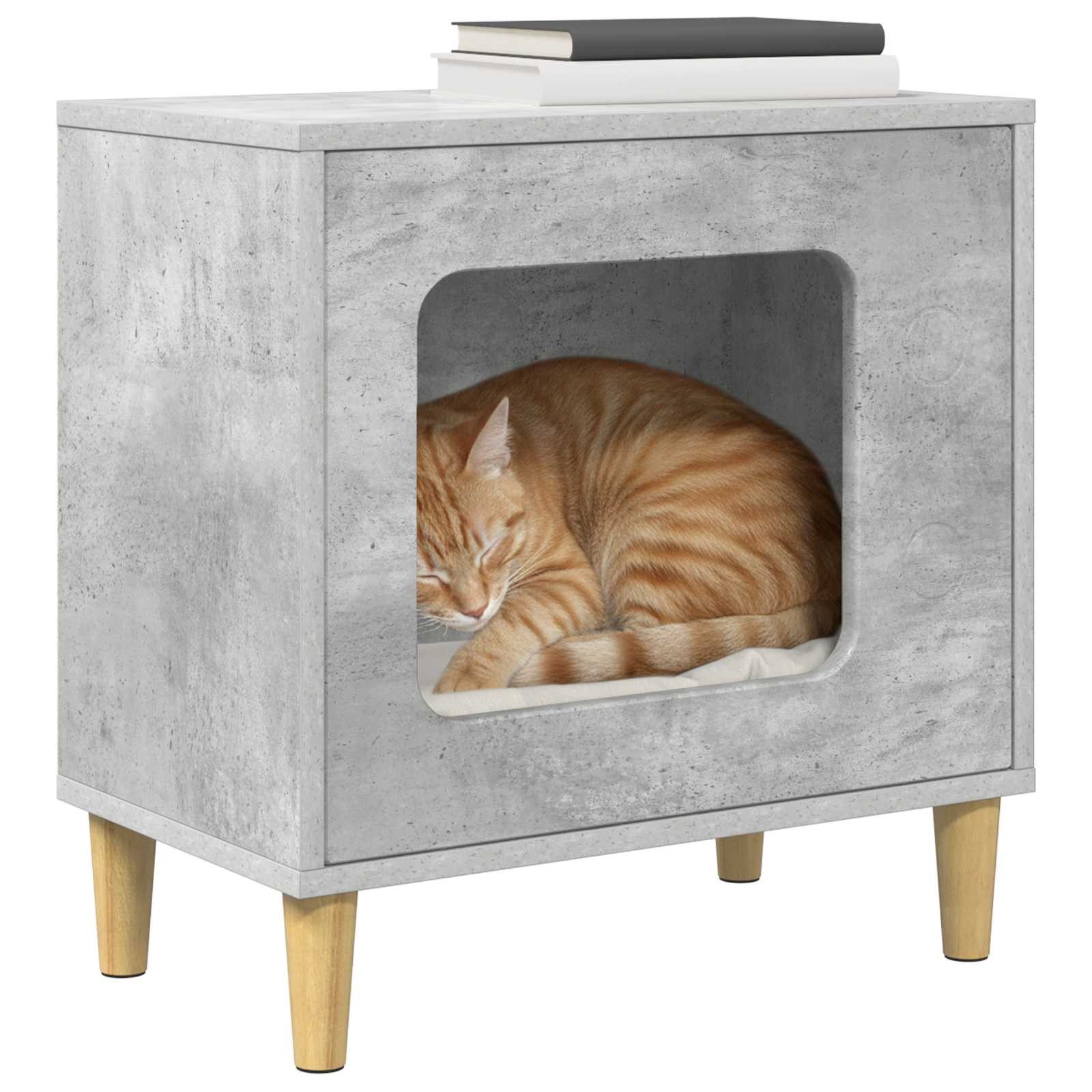 vidaXL Katzenhaus, Katzenhaus Beton 51 x 30 x 52 cm Holzwerkstoff