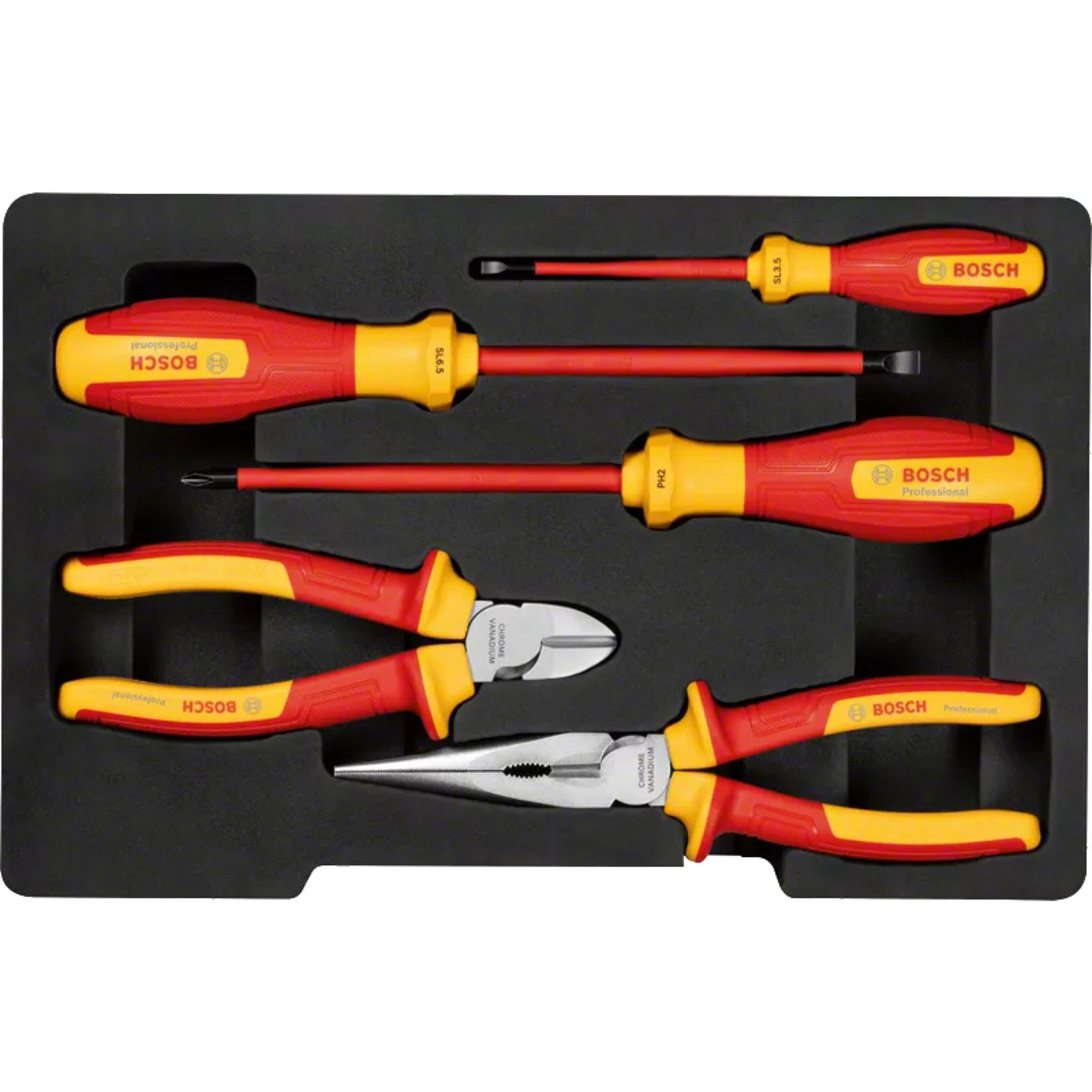 Bosch Professional Werkzeugset Bosch Professional VDE Werkzeug-Set gemischt, (5-tlg)
