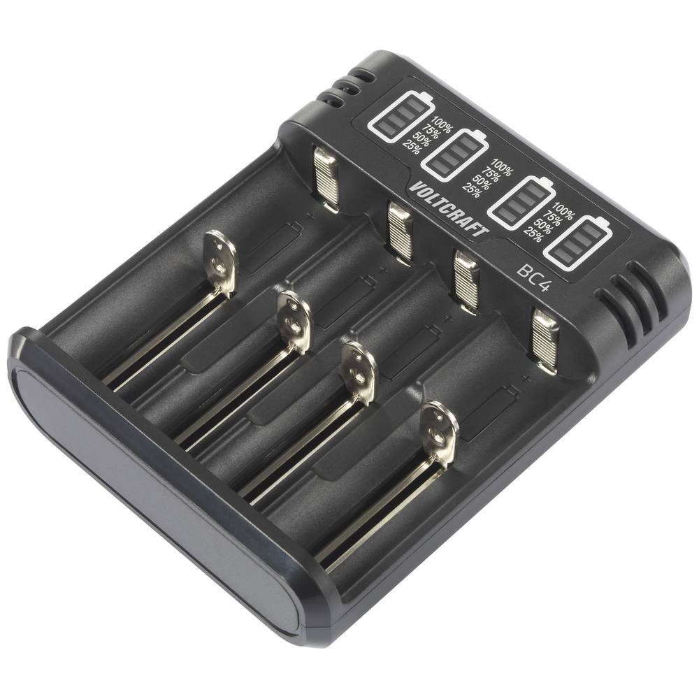 VOLTCRAFT Rundzellen-Ladegerät Li-Ion, NiMH, Micro(AAA), Mignon (AA VC-14263380 Rundzellen-Lader (Erhaltungsladung)