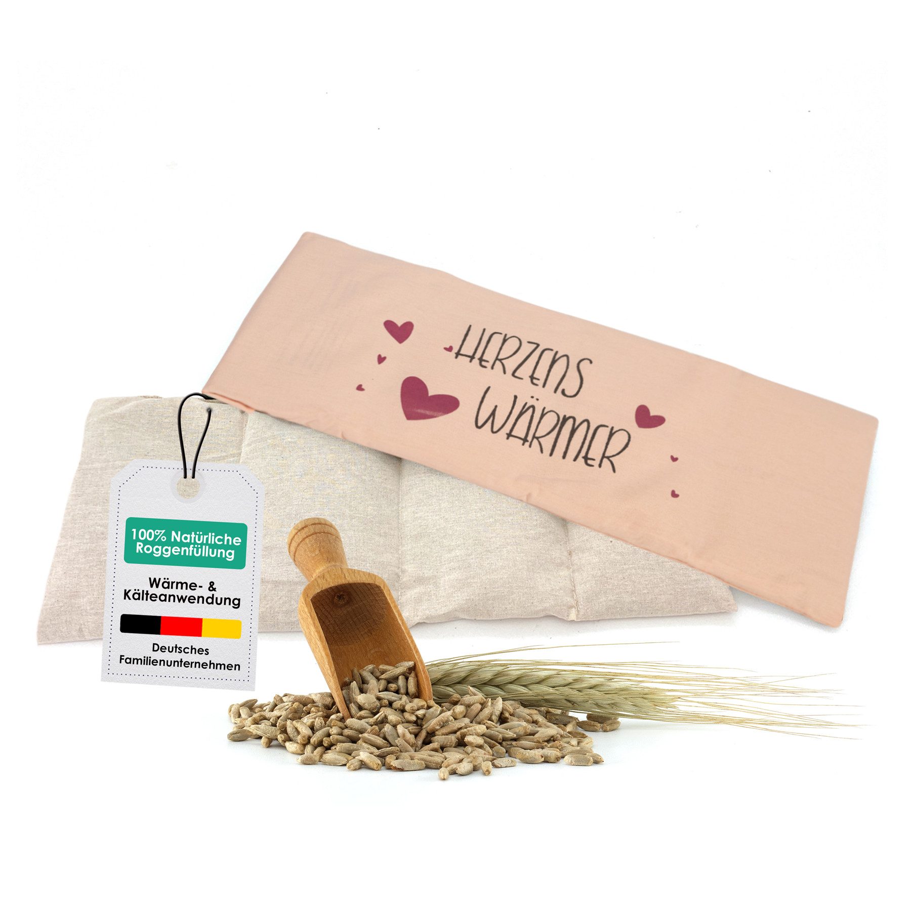 heimtexland Грелки Roggen Natur Подушки Kälte- und Грелки, (Typ752), 4 Kammern,Roggen-Füllung,Kälte- und Wärmeanwendung