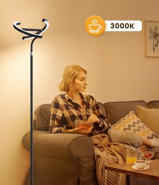 MODLICHT LED Stehlampe LED Stehleuchte Dimmbar Standlampe Leselampe Deckenfluter Wohnzimmer, mit Fernbedienung, 20W