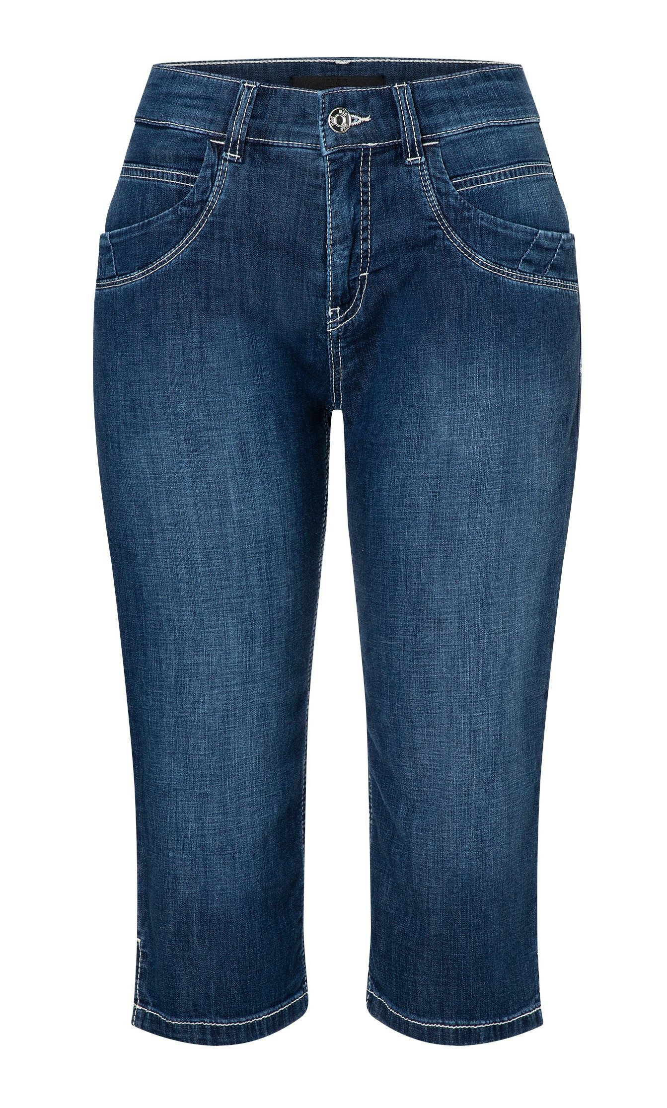 MAC Stretch-Jeans MAC CAPRI dark blue basic used 5908-90-0344 D842 - ULTRALIGHT DENIM