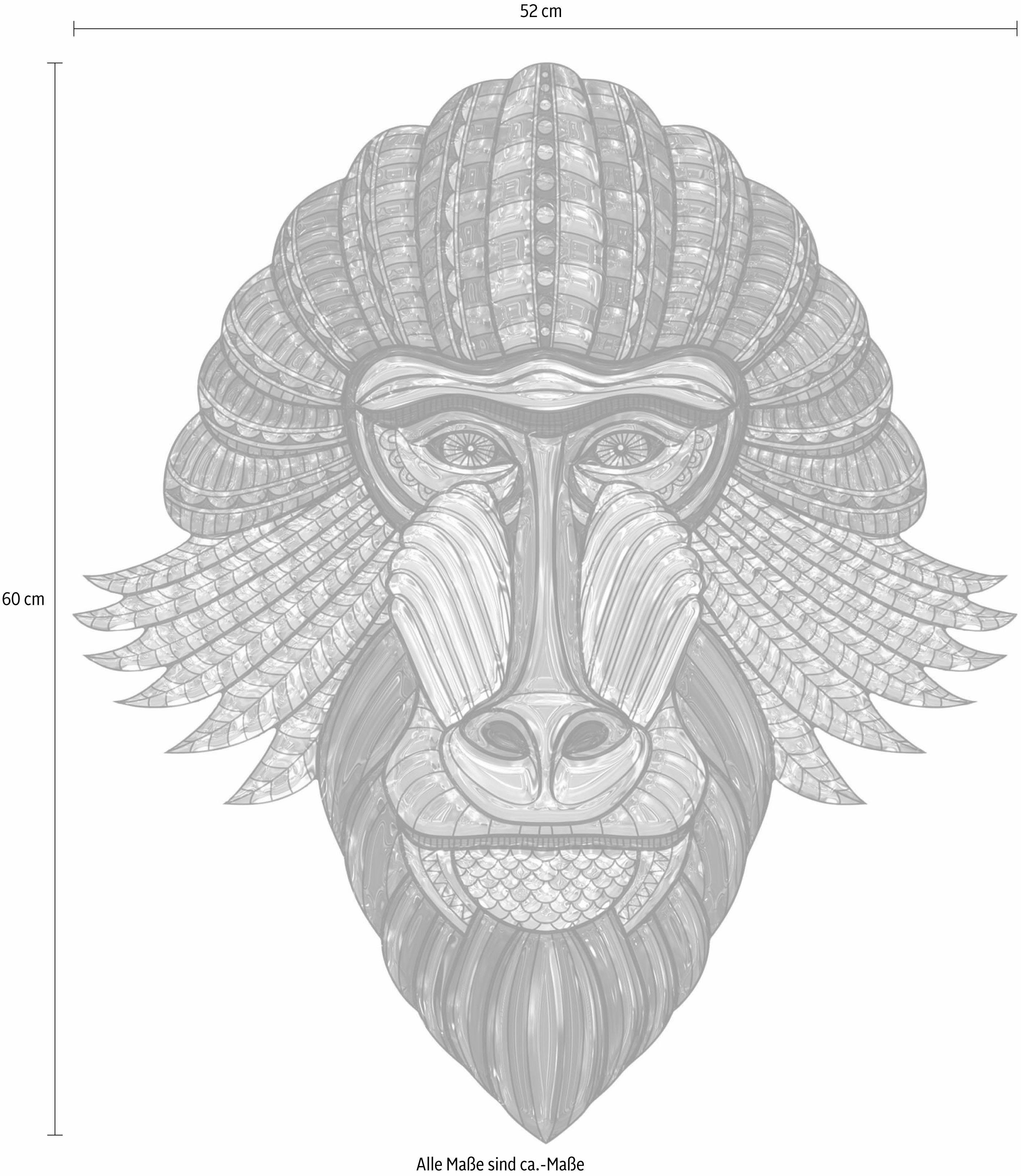 Metallic Wandtattoo Wall-Art Mandrill