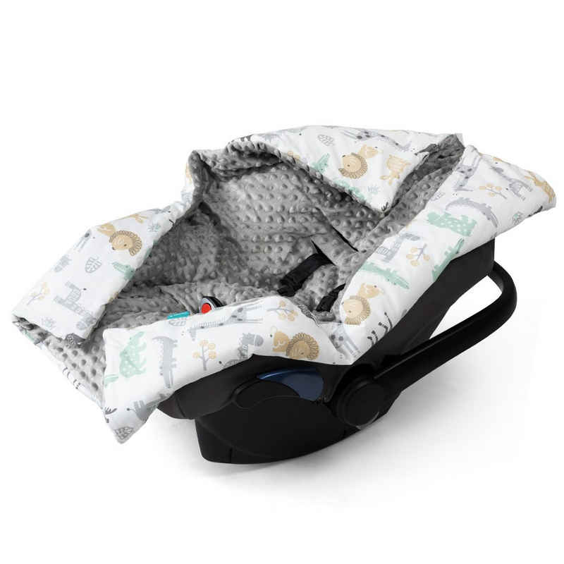 Einschlagdecke Decke für Babyschale - universal - Fußsack - Tierwelt Design, Navaris