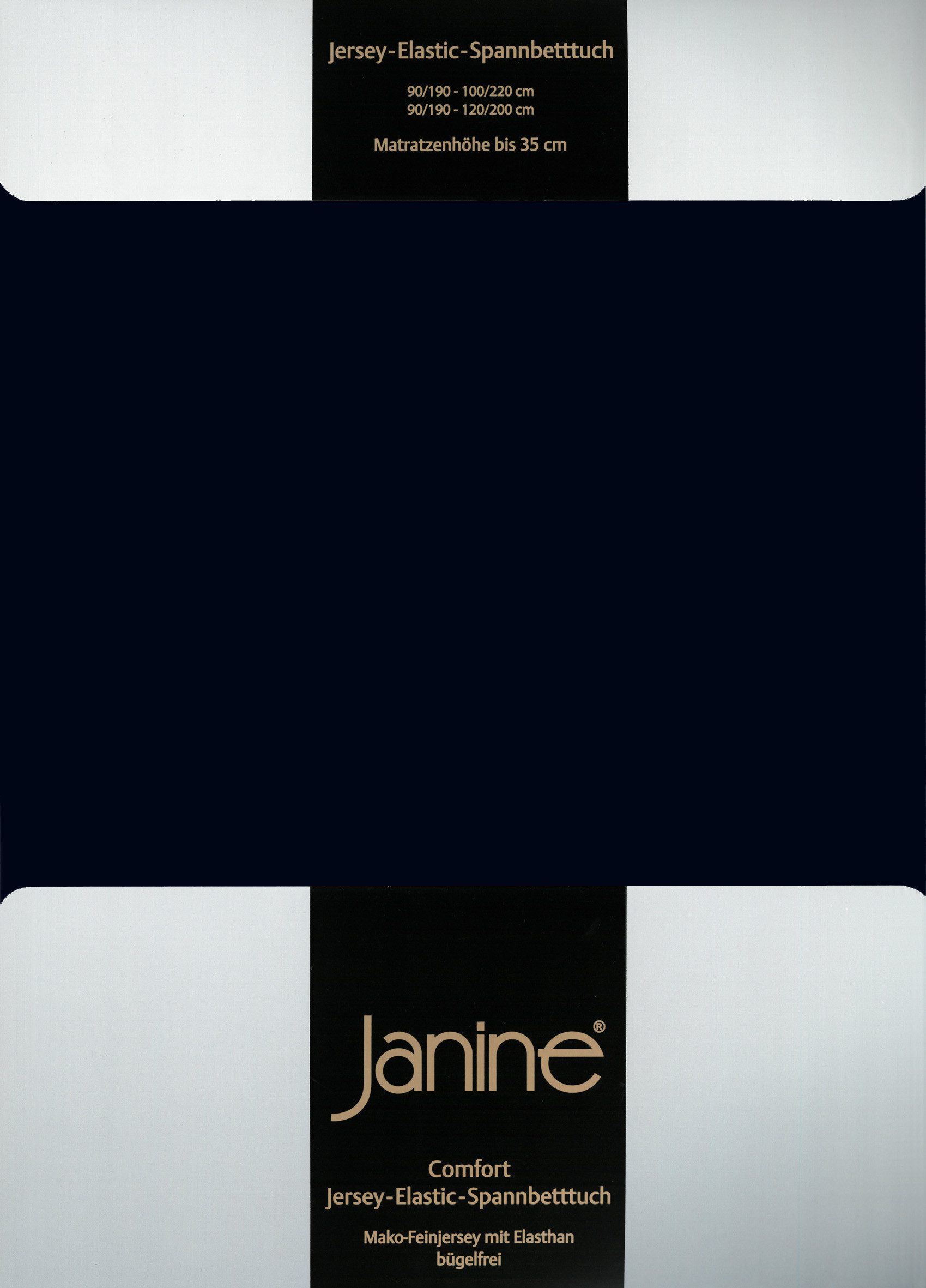 Janine Spannbettlaken ELASTIC 5002 Jersey Bettlaken mit Elasthan, 190 g/m², Jersey-Elasthan, Gummizug: rundum, (1 Stück), für Matratzen bis 35 cm Höhe, 95% Baum – Bild 4 von 5