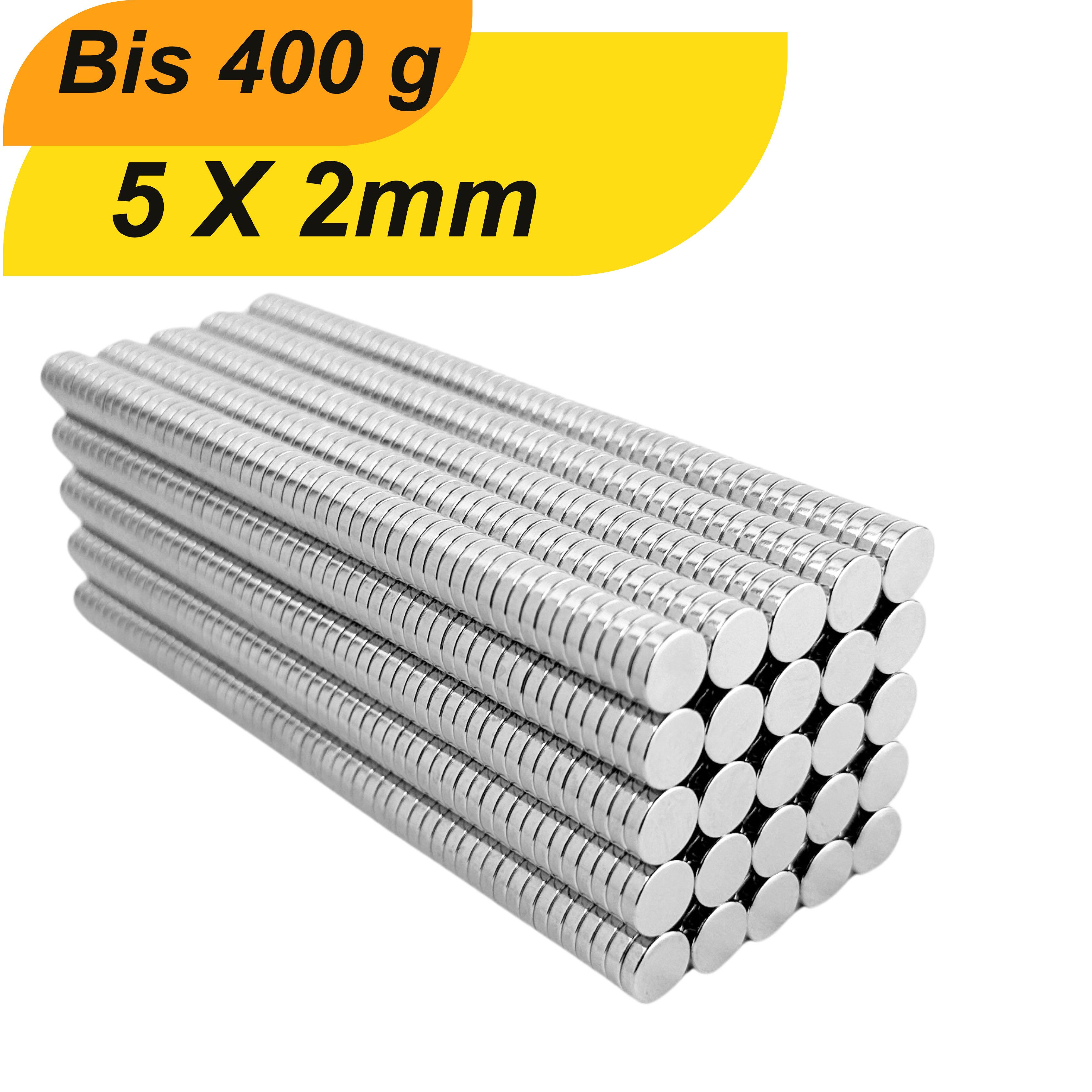 Magnet Neodym Magnet 5 x 2mm Supermagnete hohe Haftkraft Scheibenmagnet