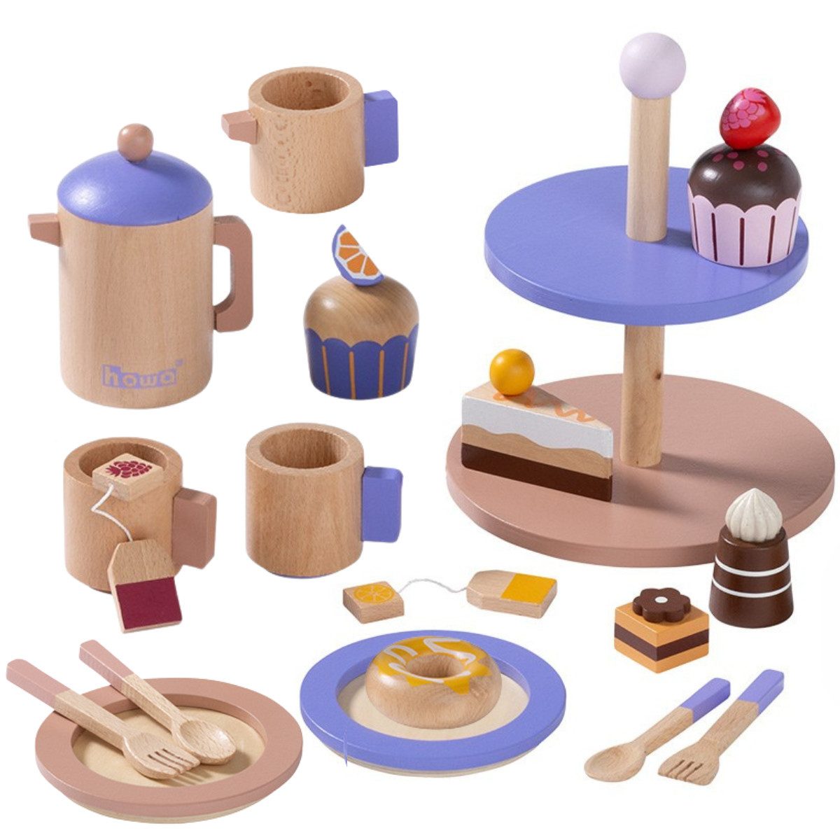 howa Spielgeschirr howa Kaffeeset und Teeset aus Holz für Kinder 4898, Kaff günstig online kaufen