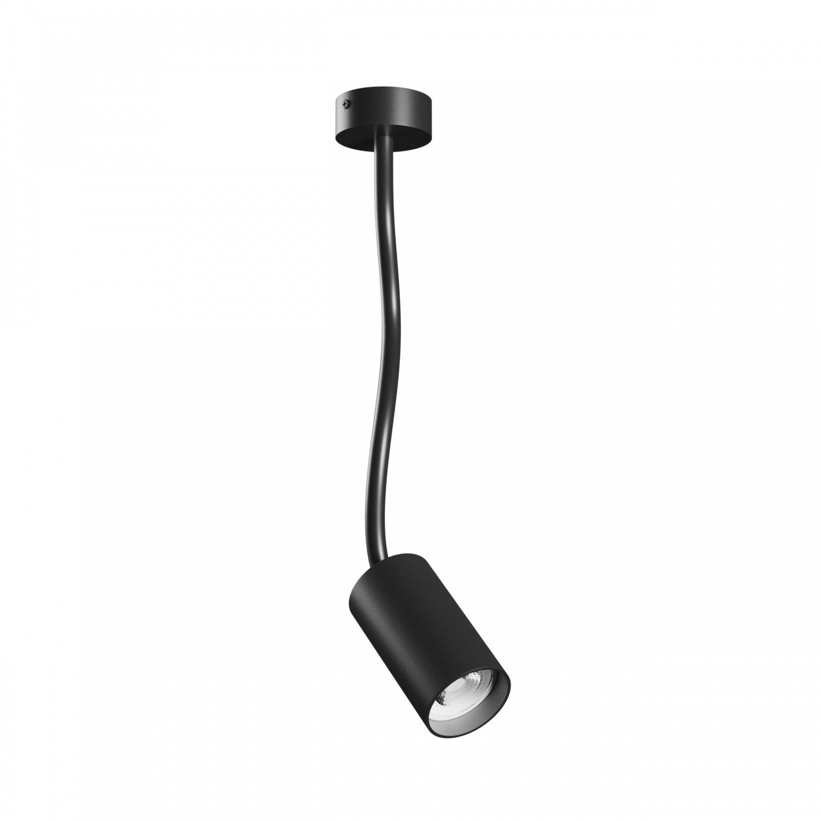 Spectrum Aufbauleuchte Deckenleuchte VARIOSA FLEXI GU10 flex arm IP20 rund schwarz max. 10W, Kein Leuchtmittel enthalten, Leuchte flexibel verstellbar, Flex-Arm