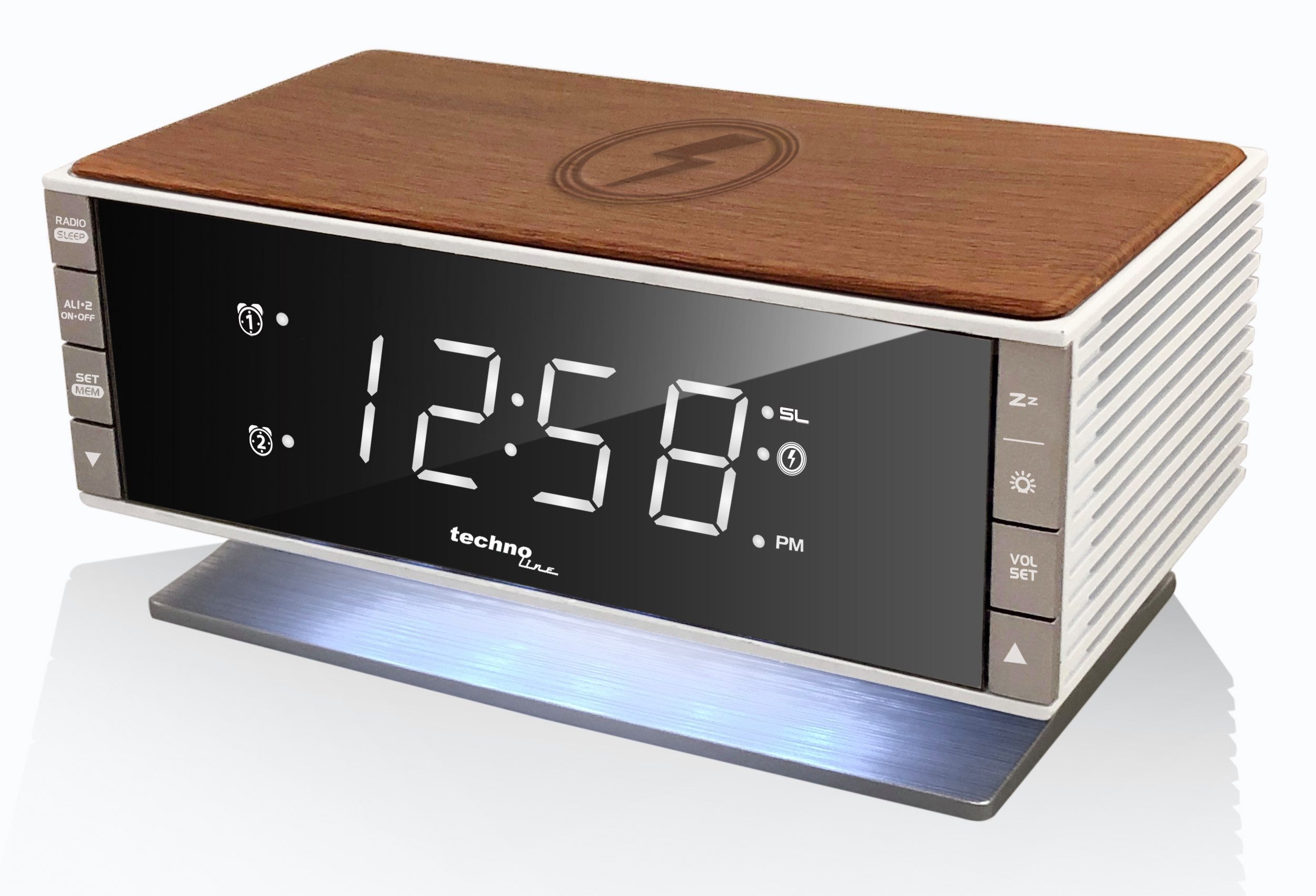 technoline Wecker WT 487 Kabelloses Laden durch Qi-Technologie günstig online kaufen
