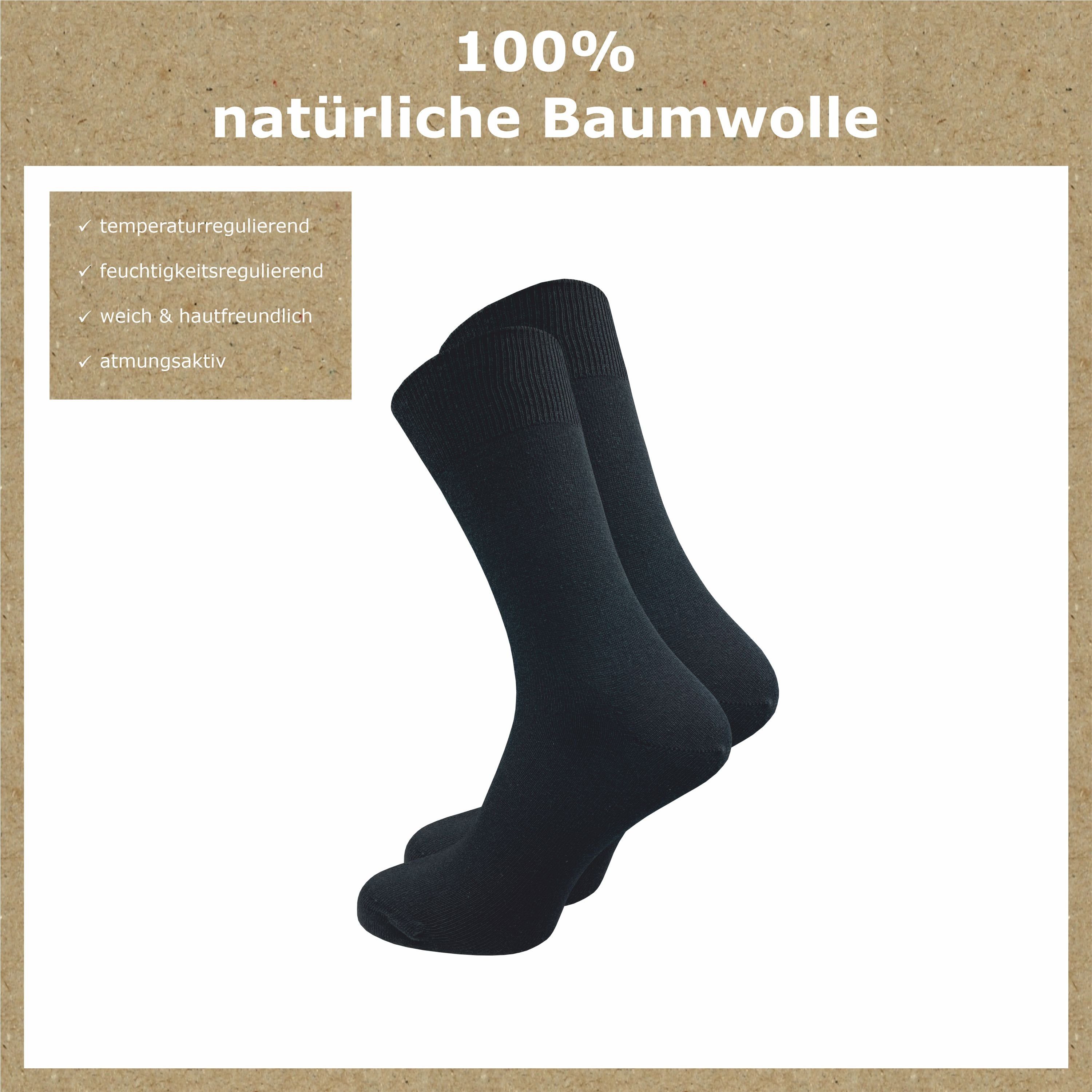 GAWILO Basicsocken für Herren aus 100% Baumwolle - ohne Gummi - ohne drücke günstig online kaufen