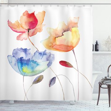 Abakuhaus Duschvorhang Moderner Digitaldruck mit 12 Haken auf Stoff Wasser Resistent Breite 175 cm, Höhe 180 cm, Jahrgang Natur Blumen