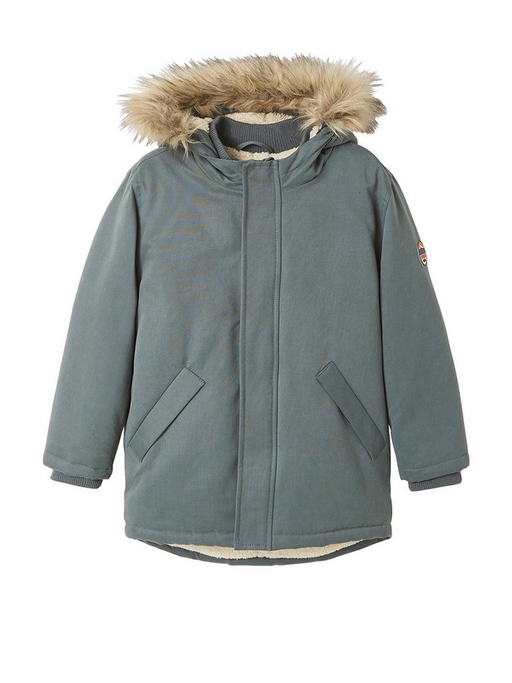 vertbaudet Parka Jungen Winterjacke mit Teddyfleece-Futter