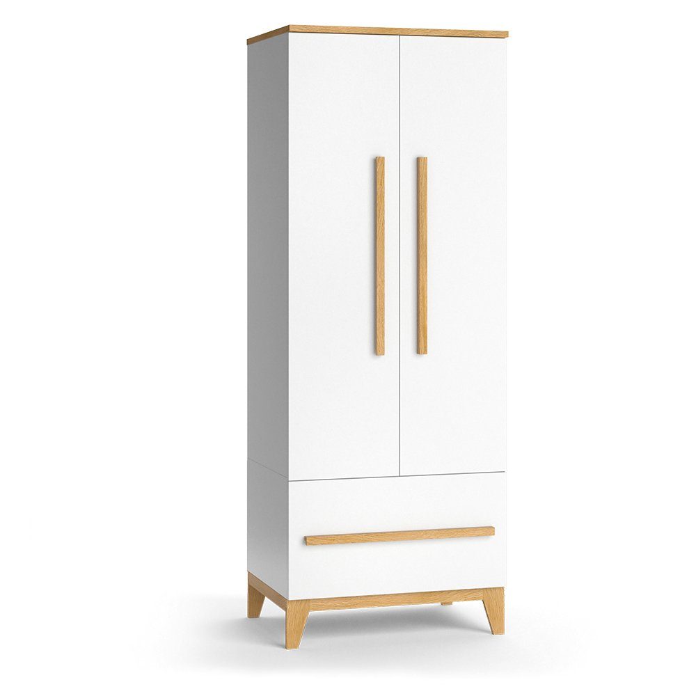 VitaliSpa® Kleiderschrank Malia, Weiß/Eiche, 70 x günstig online kaufen