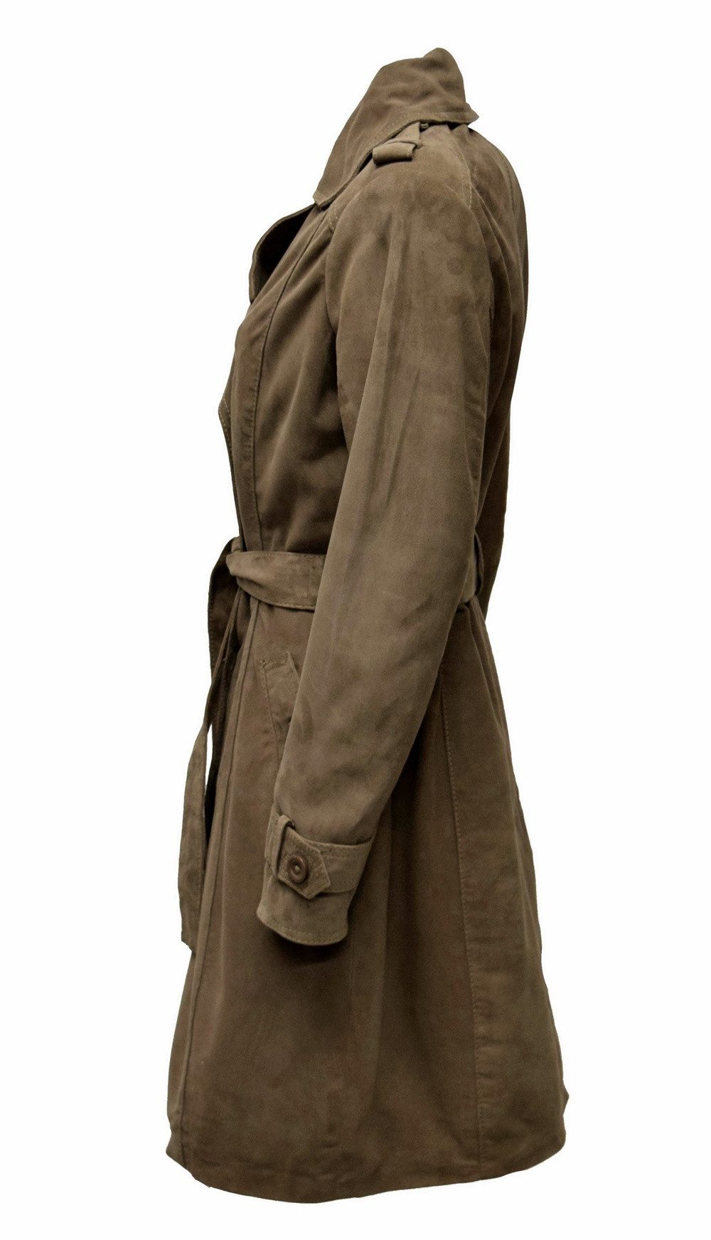 Zimmert Leather Ledermantel Tilly Wildledermantel, Velourledermantel, Grau, günstig online kaufen