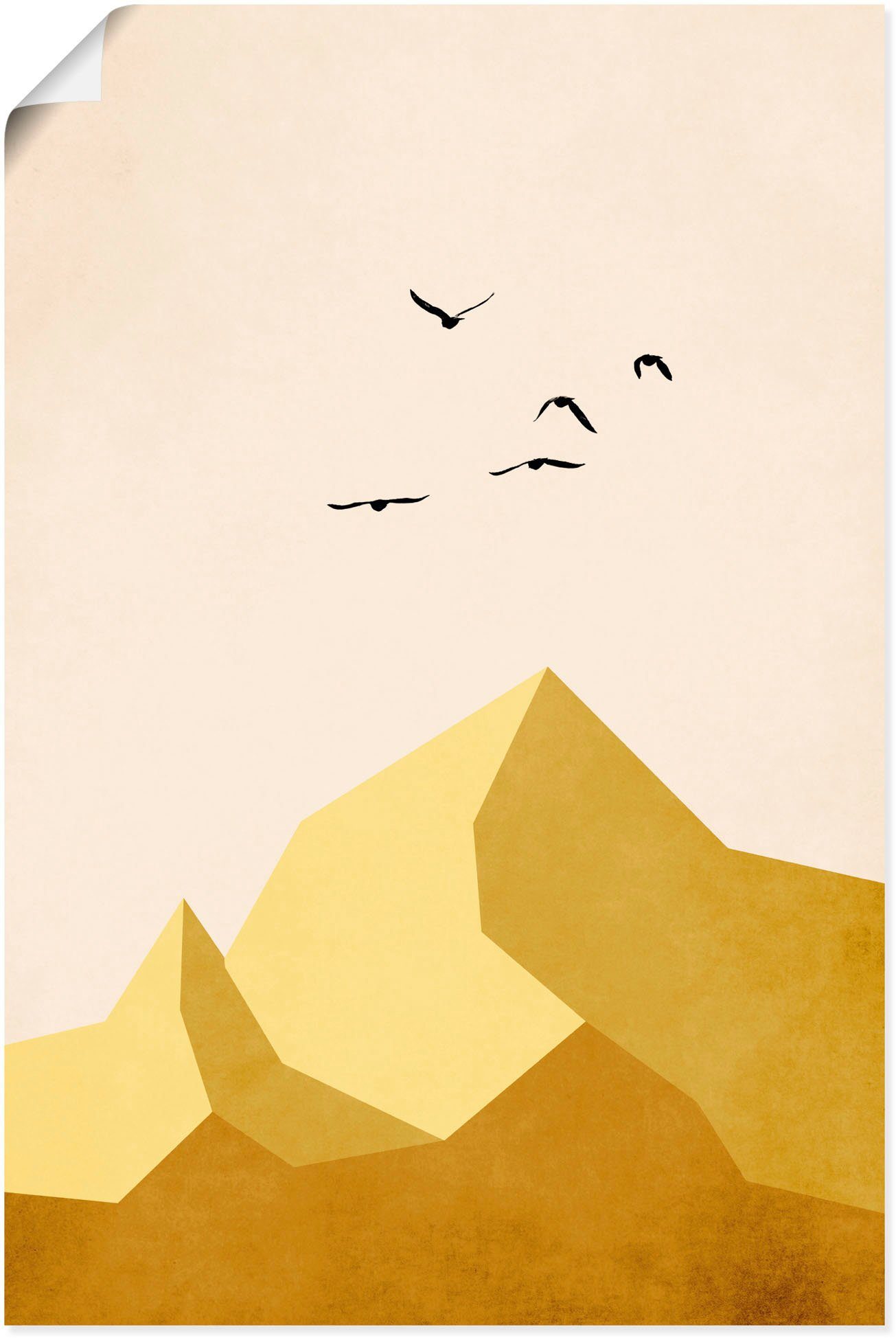 Artland Wandbild Zugspitze, DREI, St), Berge Alubild, oder Größen & in Wandaufkleber versch. Leinwandbild, Poster als (1 Alpenbilder