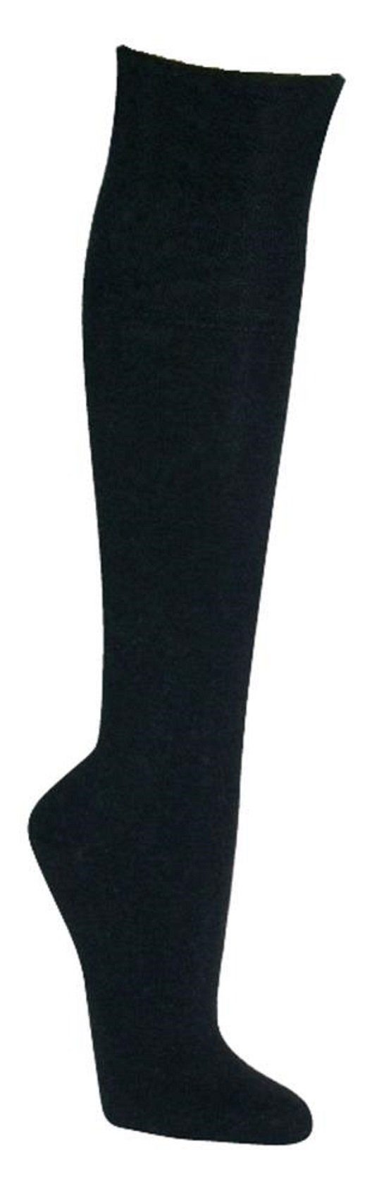 Kniestrümpfe Socks 4 Fun Kniestrumpf Bambus schwarz 3er Bündel