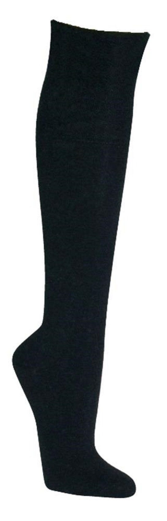 Socks 4 Fun Kniestrümpfe Socks 4 Fun Kniestrumpf Bambus schwarz 3er Bündel (3-Paar, 3 Paar)