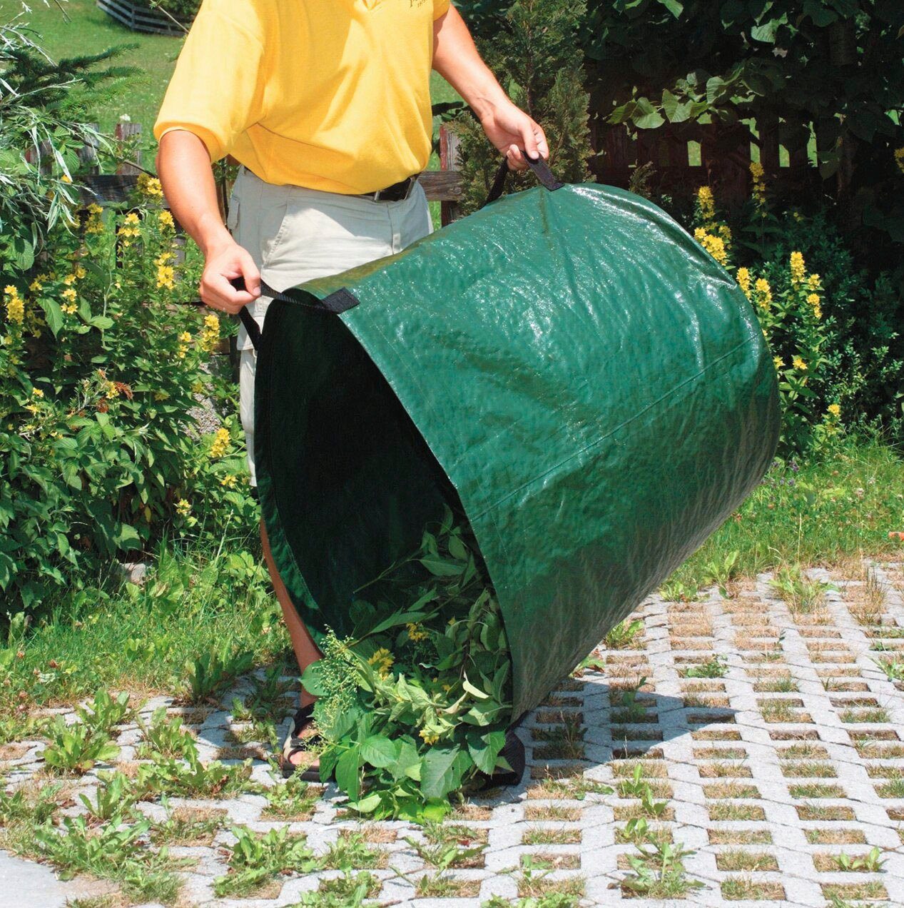 Windhager Gartensack faltbar, Garten-Bag selbstehend mit Tragegriff, 270 l, (1-tlg), Laubsack, Gartentasche erhältlich in unterschiedlichen Größen, grün