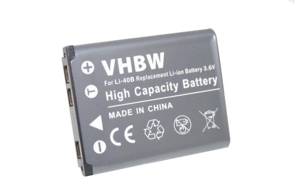 vhbw kompatibel mit Pentax Optio RS1500, T30, V10, V15, W30 Kamera-Akku Li-Ion 500 mAh (3,6 V)