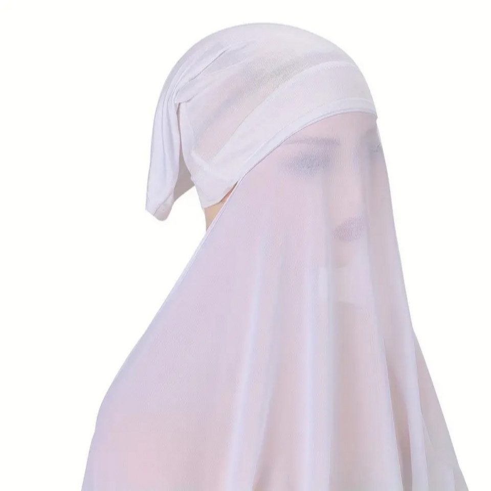 Kopftuch 2 in1 Chiffon Hijab mit integriertem Unterkopftuch Bone Islam Kopftuch