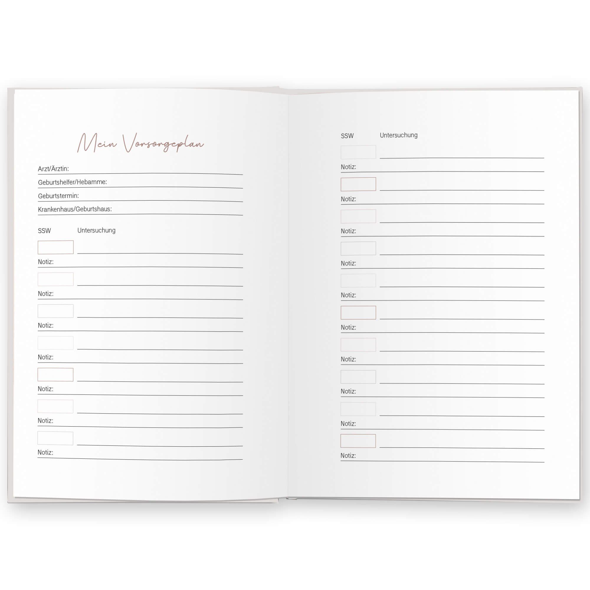 LEAF & GOLD Tagebuch Schwangerschaftstagebuch Halte die besondere Zeit fest – Bild 5 von 5