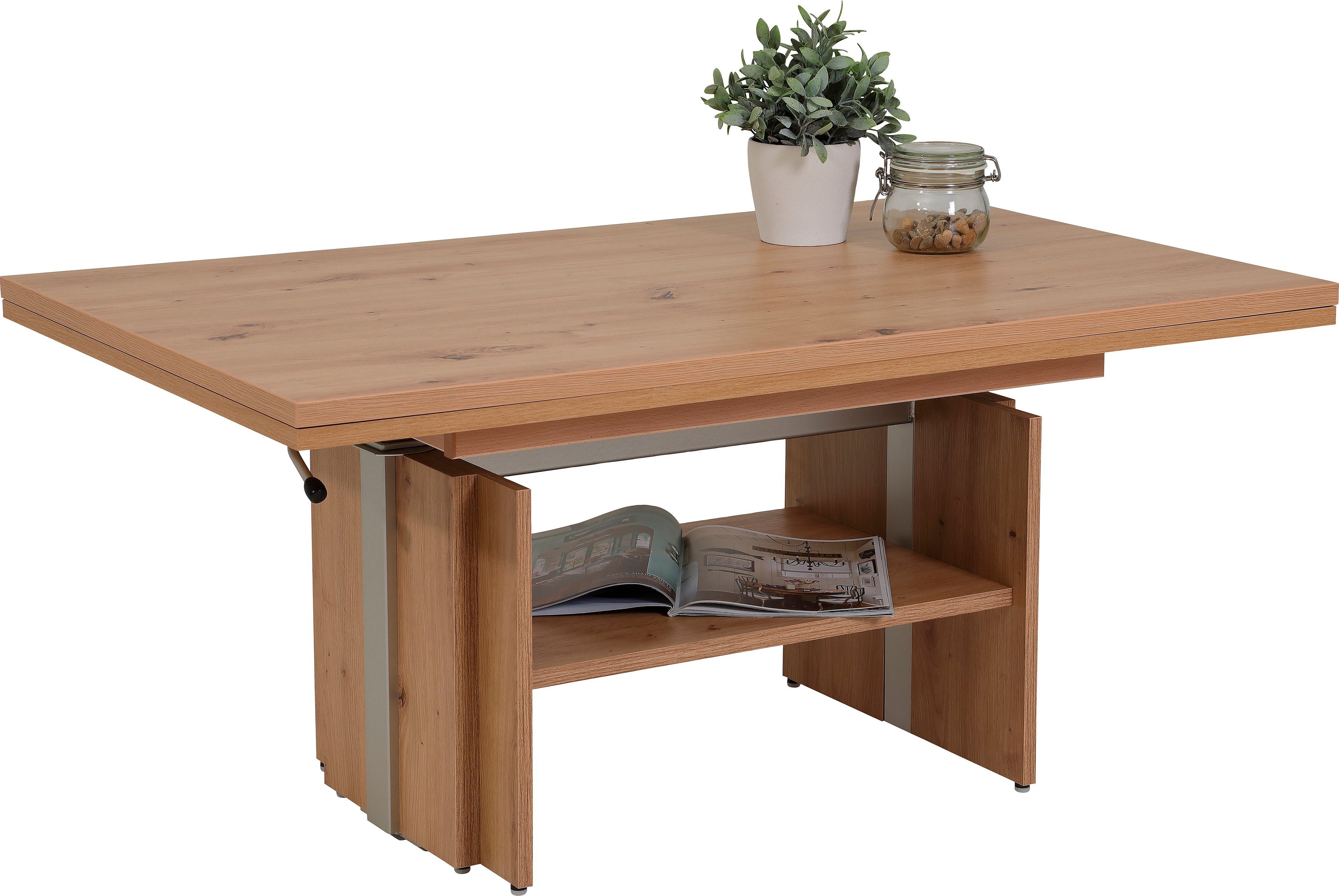 HELA Couchtisch Funktionscouchtisch Henner, höhenverstellbar und ausziehbar günstig online kaufen