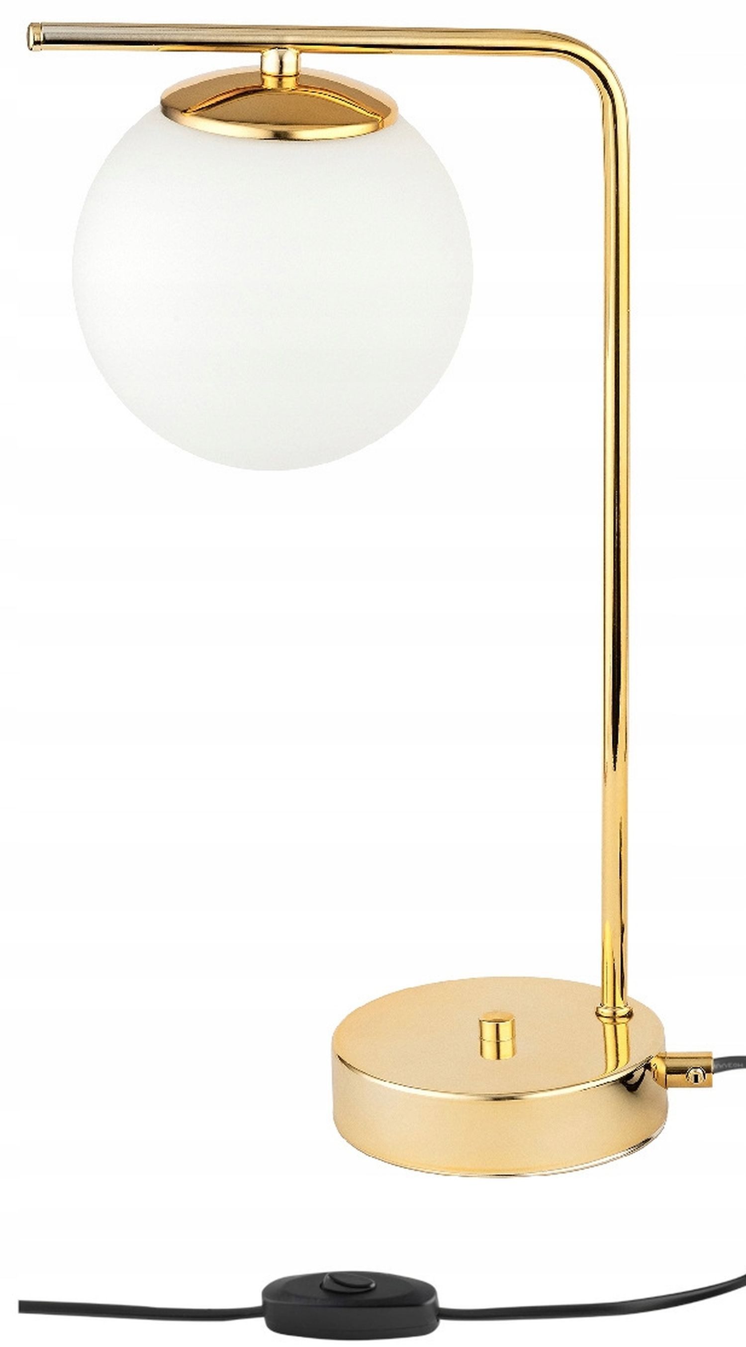 Licht-Erlebnisse Schreibtischlampe LIOR, ohne Leuchtmittel, E27 38 cm Kugelschirm Modern Tischleuchte