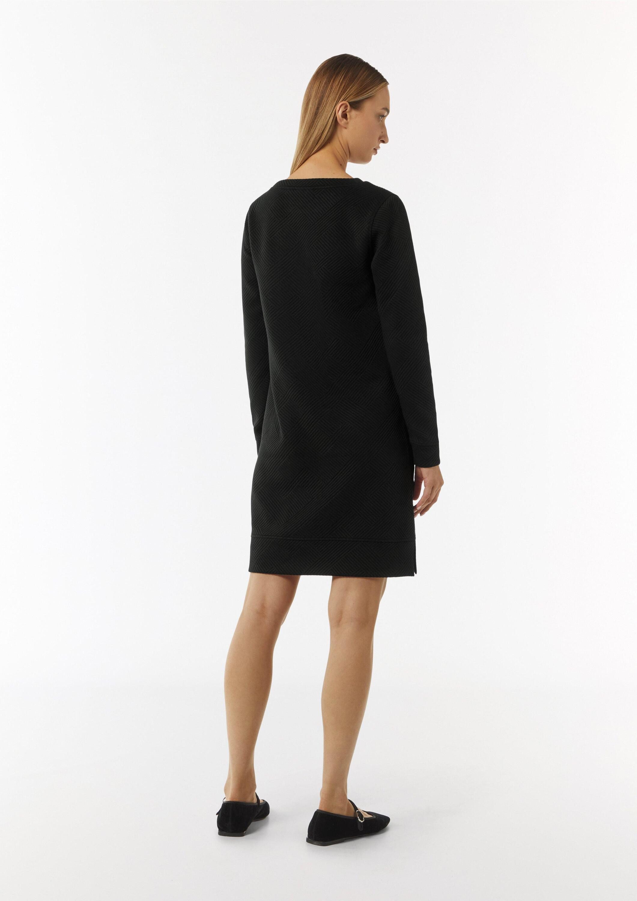 comma Minikleid Kleid Strukturiertes Jersey-Kleid