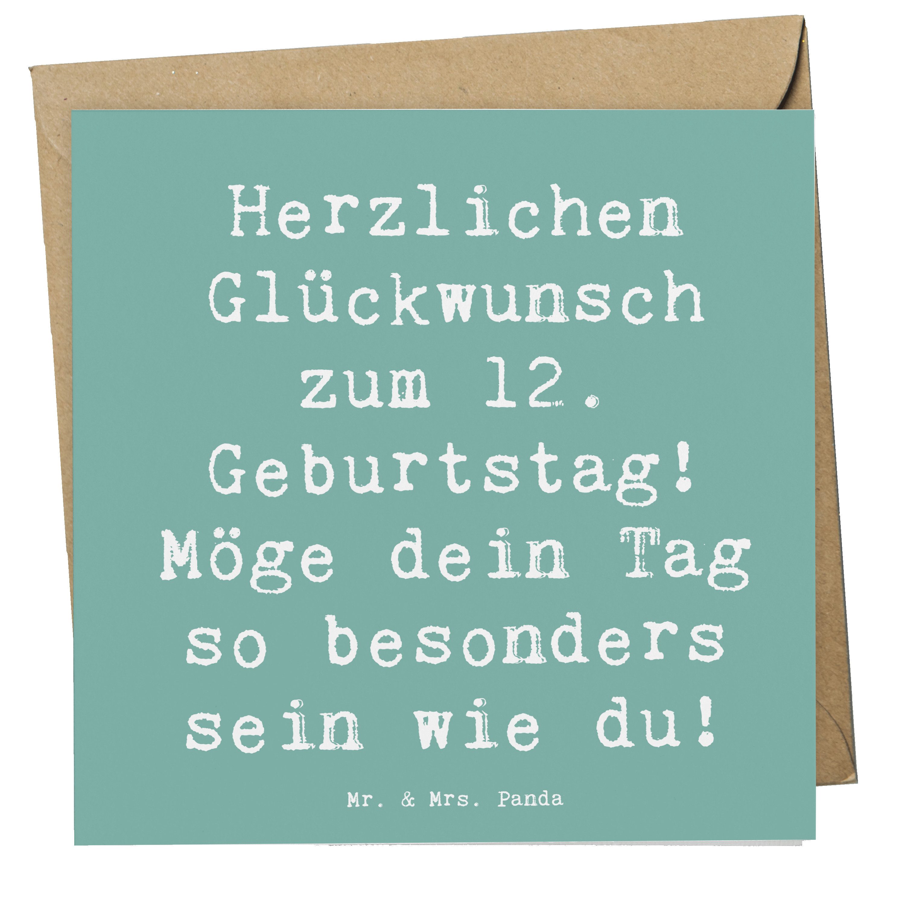 Grußkarte 12. Geburtstag - Meeresbrise - Geschenk, Herzlichen Glückwunsch zum 1