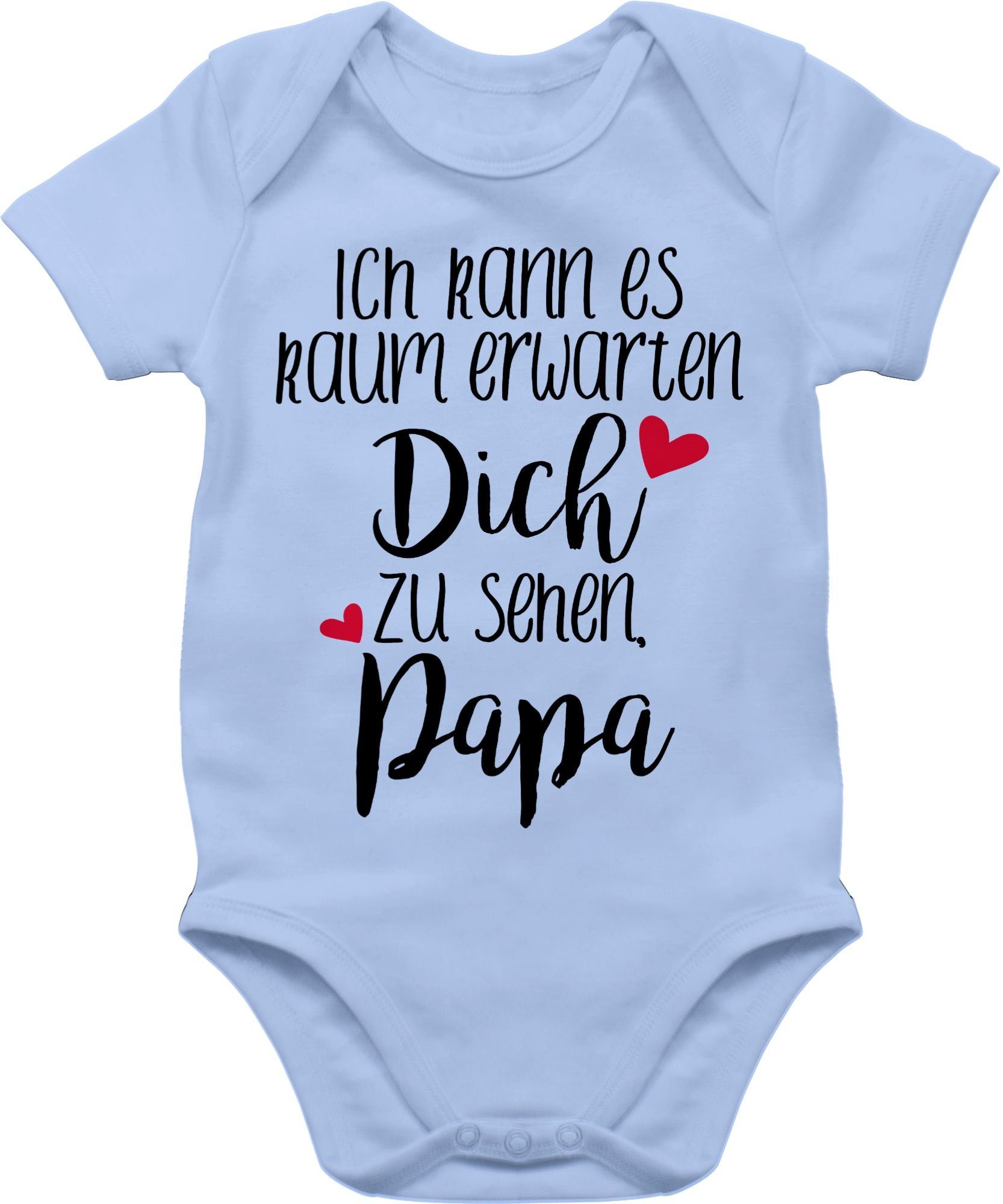 Shirtbody Ich kann es kaum erwarten dich zu sehen, Papa - schwarz