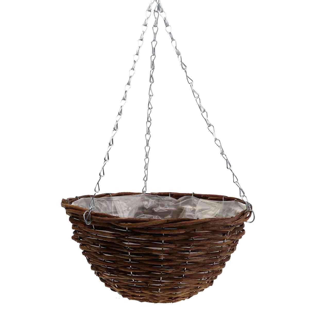 Viana Blumenampel Blumenampel Braun Pflanzkorb Hängekorb günstig online kaufen