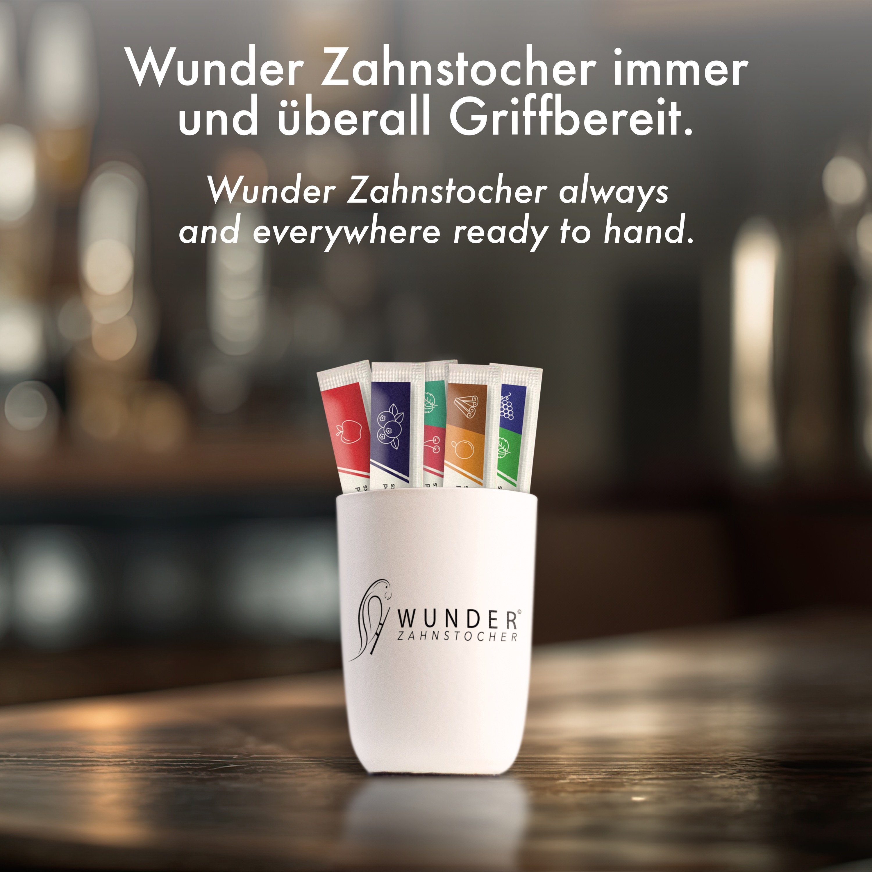 Wunder Zahnstocher Mundpflegecenter Wunder Zahnstocher Aluminium Becher für Zahnstocher in weiß