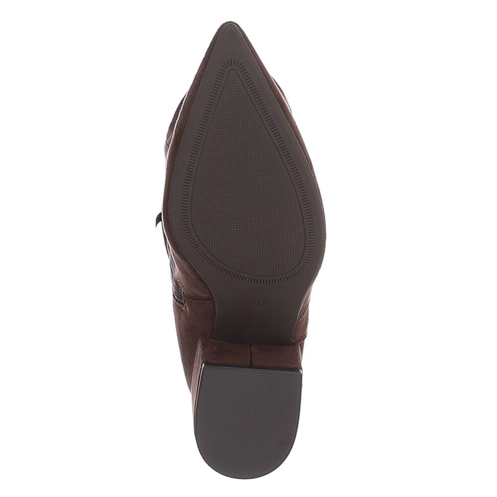 Ital-Design Damen Langschaftstiefel mit Blockabsatz und spitzer Form Stiefel (92214402) Blockabsatz Stiefel in Braun – Bild 3 von 5