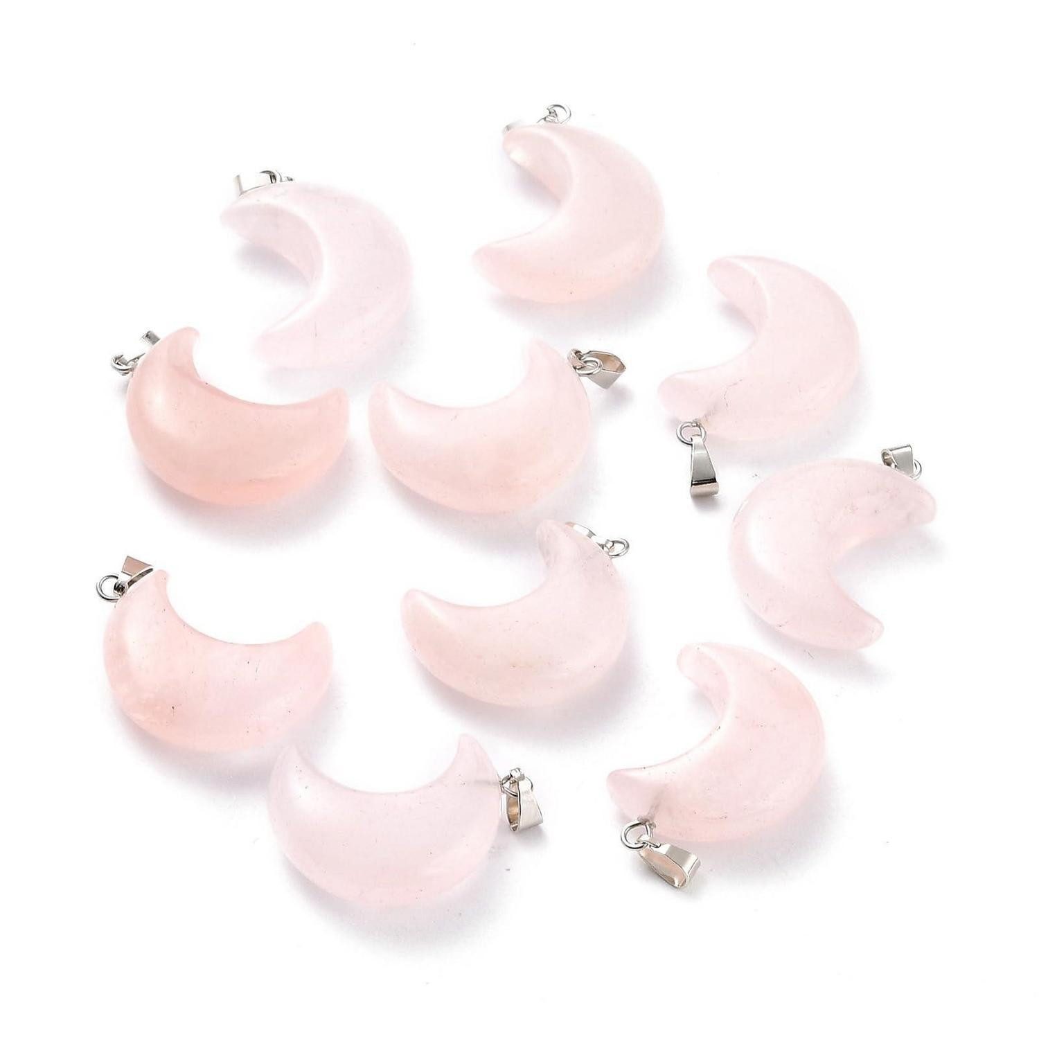 LuxusKollektion Herzanhänger Edelstein Charms Mond Dount 5er Set (5-tlg)