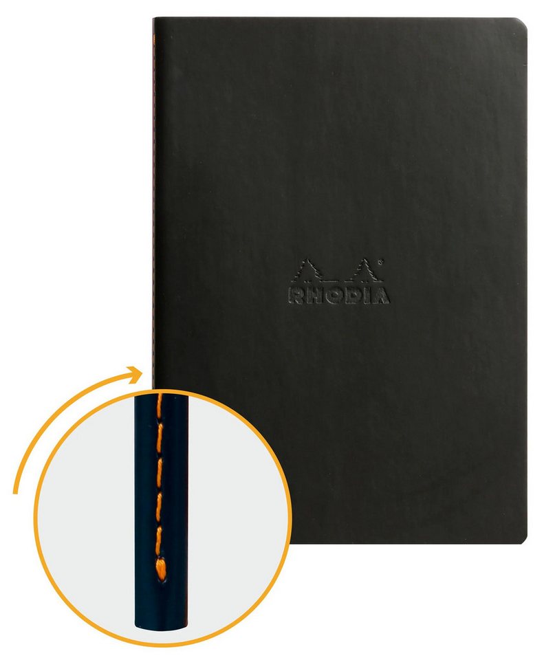 Thumbnail - Rhodia Notizheft Notizheft A5, 32 Bl liniert, Papier 90g elfenbein Schwarz 116402C, Rhodia, Blöcke, Hefte und Notizbüche...