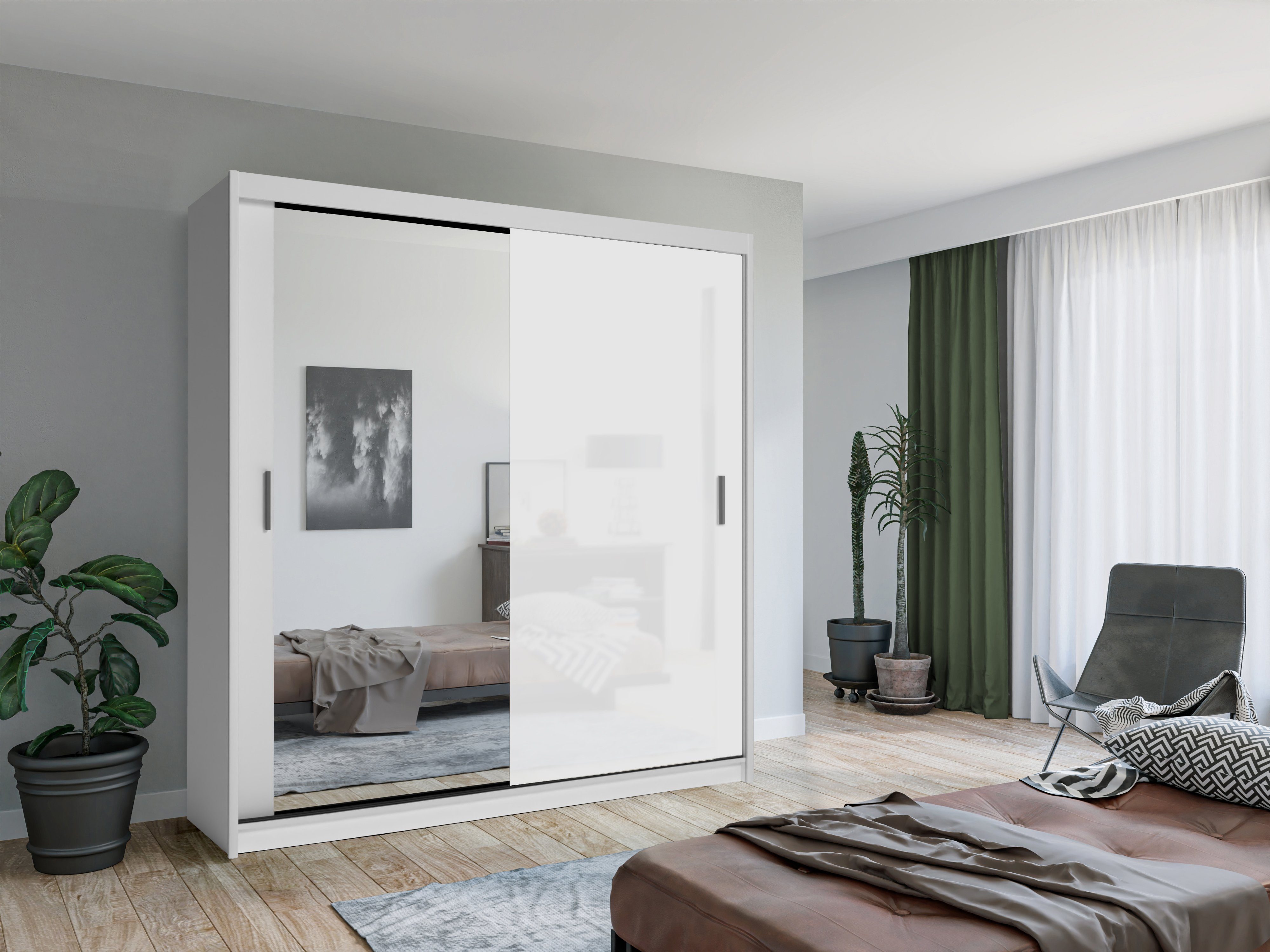 MOEBLO Kleiderschrank LUXI (Schwebetürenschrank 2,3-türig Schrank günstig online kaufen