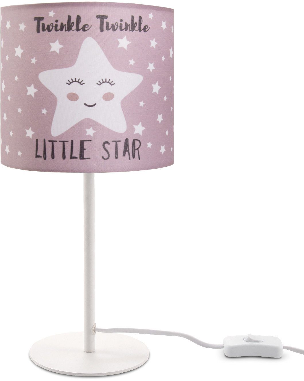 Paco Home Tischleuchte Aleyna 105, ohne Leuchtmittel, Kinderlampe LED Kinderzimmer Lampe Sternen-Motiv, Tischleuchte E14