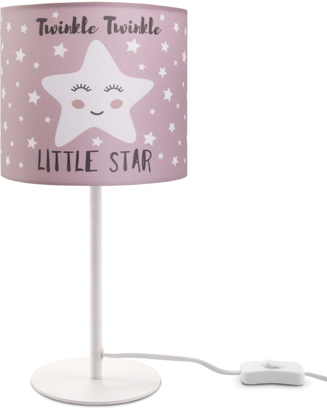 ohne Aleyna Home Lampe Tischleuchte Paco 105, Kinderlampe Sternen-Motiv, LED E14 Leuchtmittel, Tischleuchte Kinderzimmer