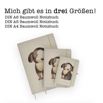 Mr. & Mrs. Panda Notizbuch Hund Entspannen - Transparent - Geschenk, Notizheft, Tierliebhaber, H Mr. & Mrs. Panda, Handgefertigt