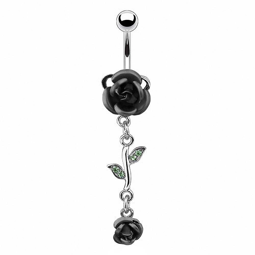 Taffstyle Bauchnabelpiercing Piercing Chirurgenstahl Kristall Rosen, günstig online kaufen