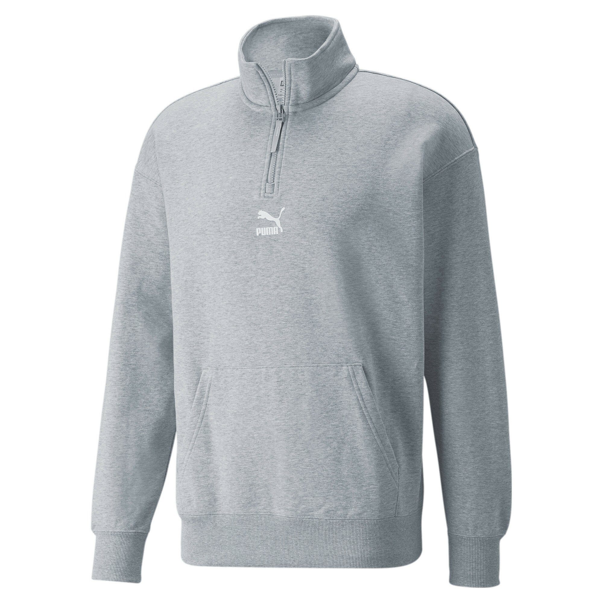 Herren Pullover PUMA Sweater Classics Herren-Trainings-Sweatshirt mit halbem Reißverschluss
