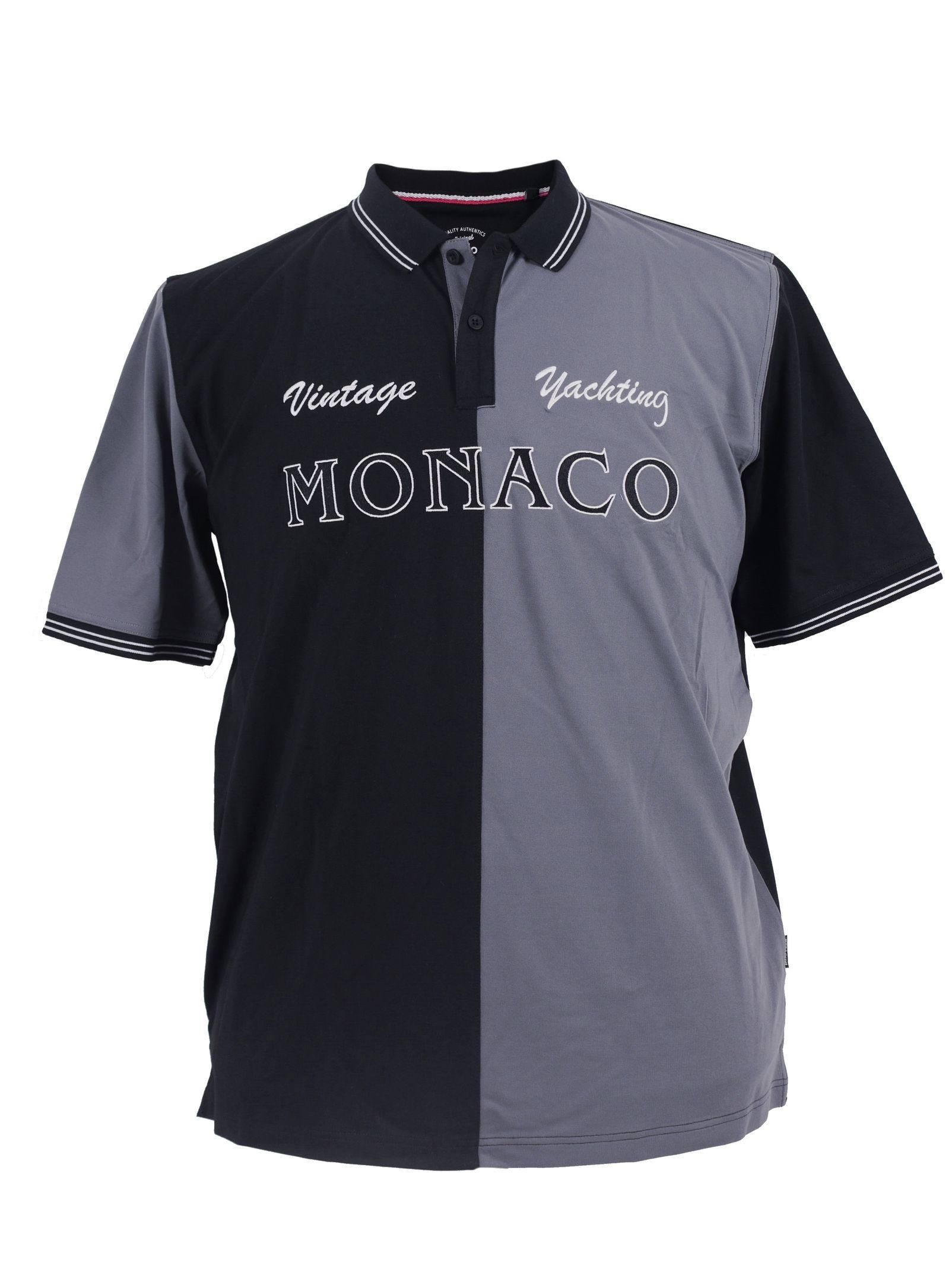 Hajo Poloshirt Trendiges Hajo Polo "Monaco" in XXL Größen,schwarz