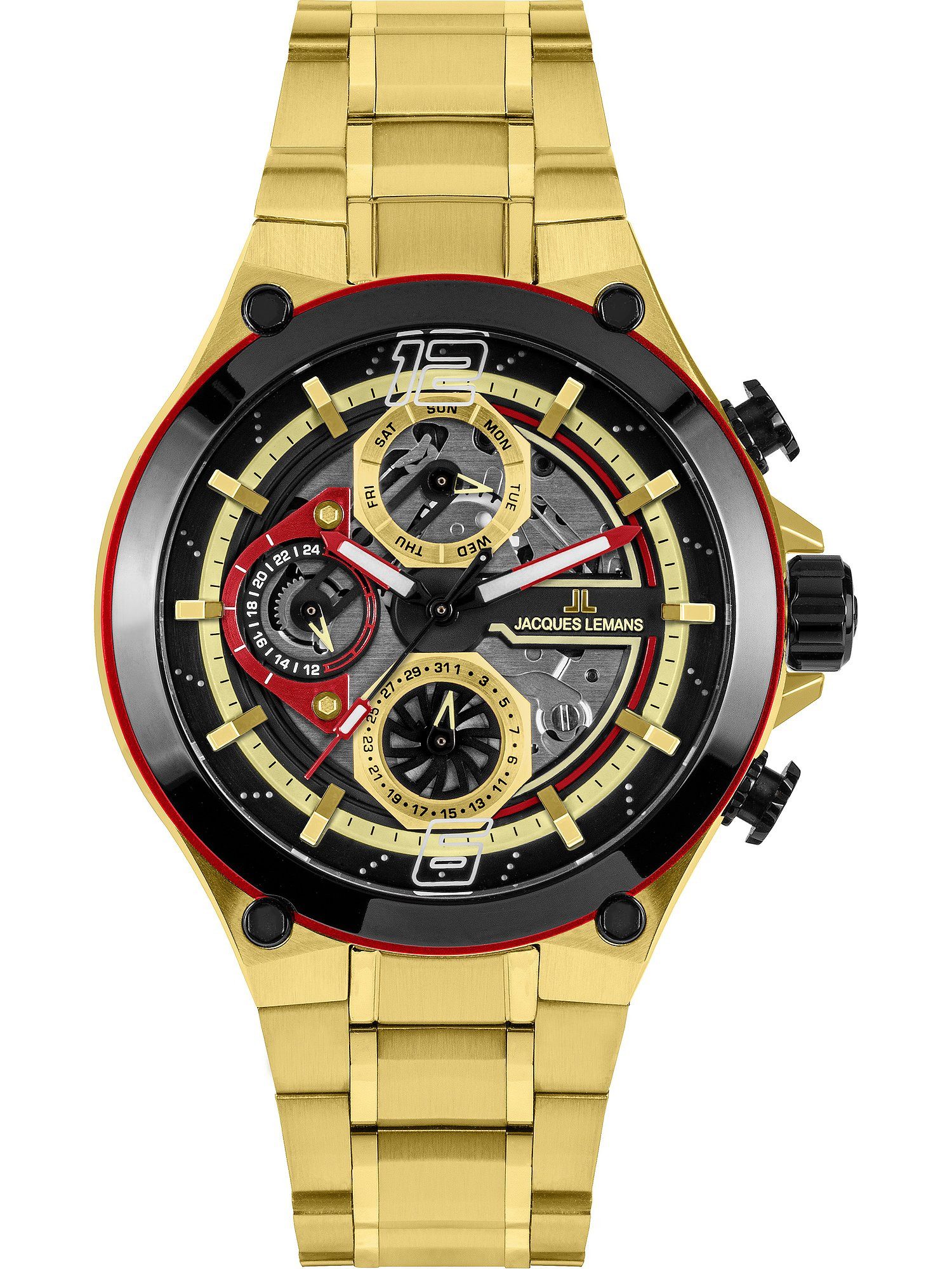 Chronograph Jacques Lemans Herren-Uhren Analog Quarz