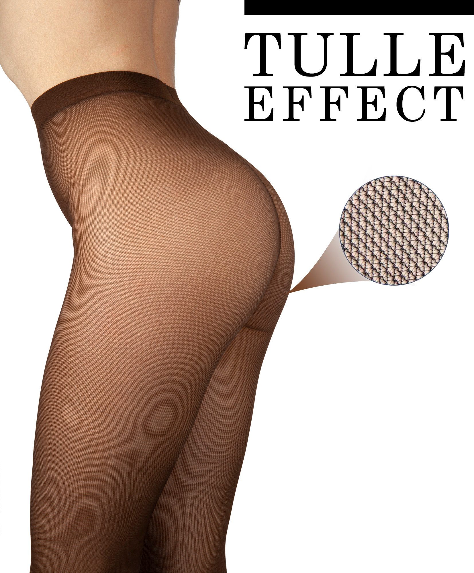 BANANALU Feinstrumpfhose Anti Laufmasche Extra Matt Strumpfhose mit Tulle Effekt Reißfest 30 DEN (1 St)