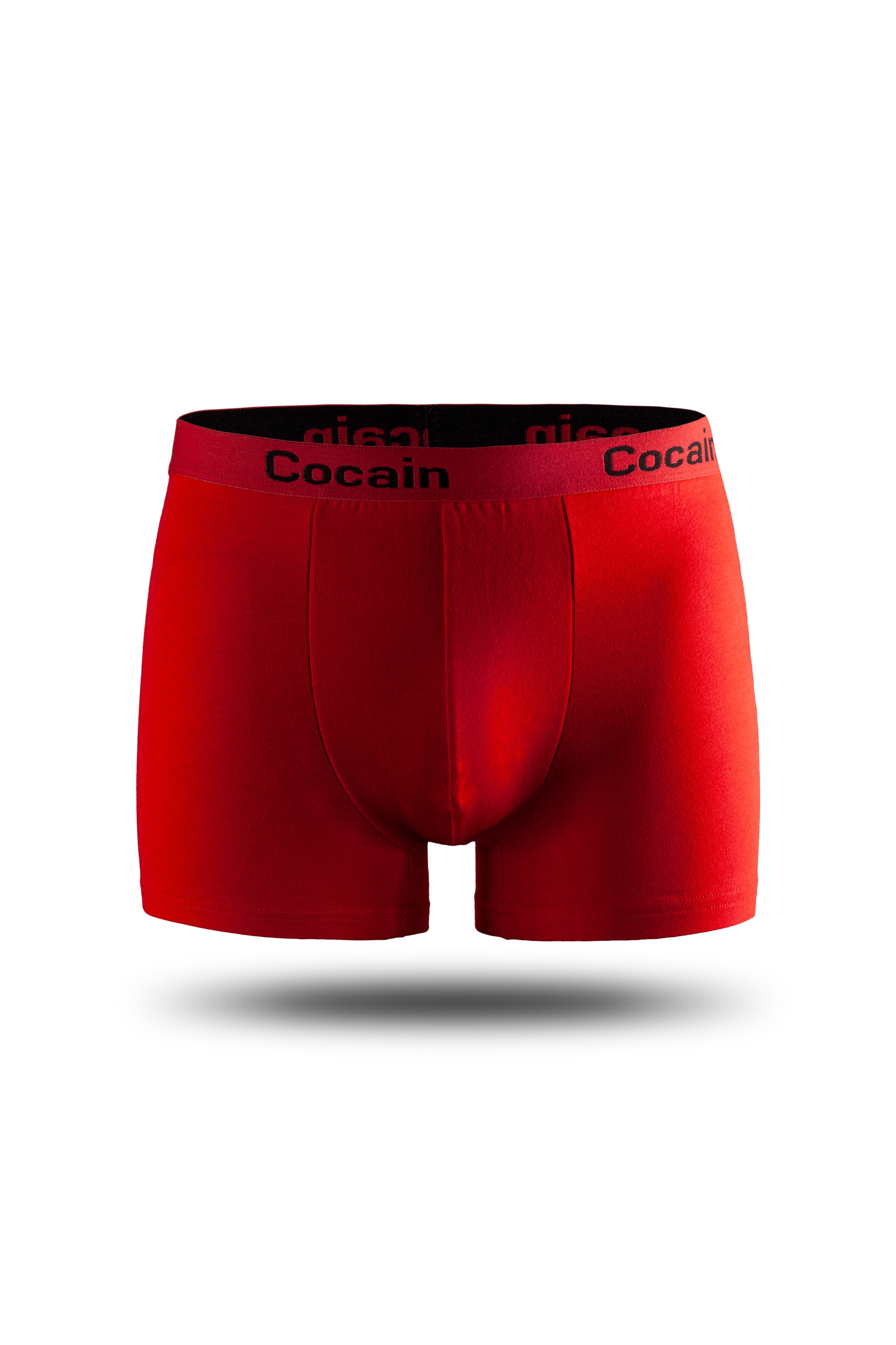 Cocain underwear Boxershorts 5 Bunte Herren Boxer Baumwolle anliegende Pants Unterhose Boxershort (Spar-Set, 5-St) Spitzenqualität aus Europa