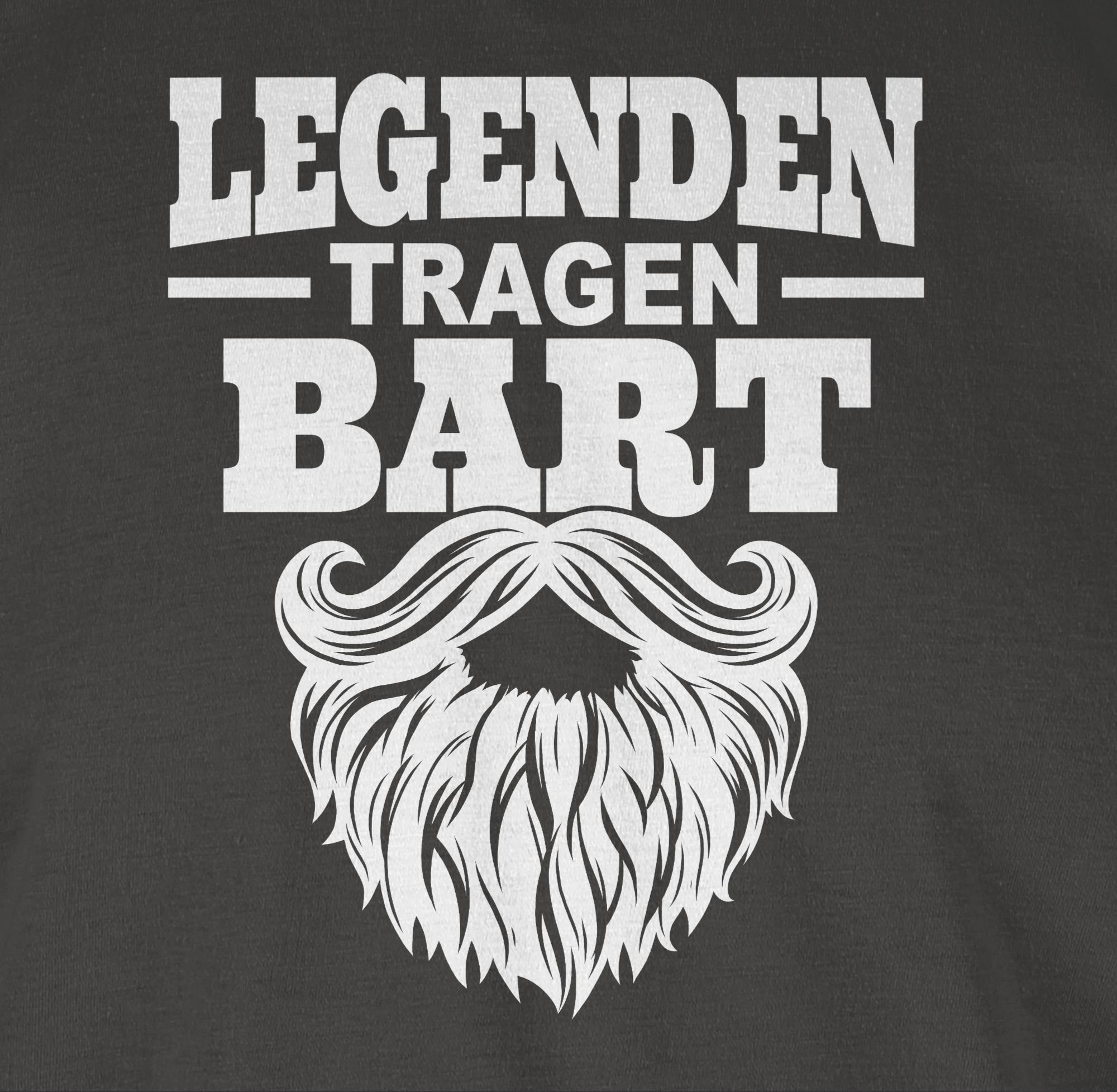 Dunkelgrau 02 Sprüche weiß Legenden Shirtracer Statement Bart T-Shirt tragen Spruch mit